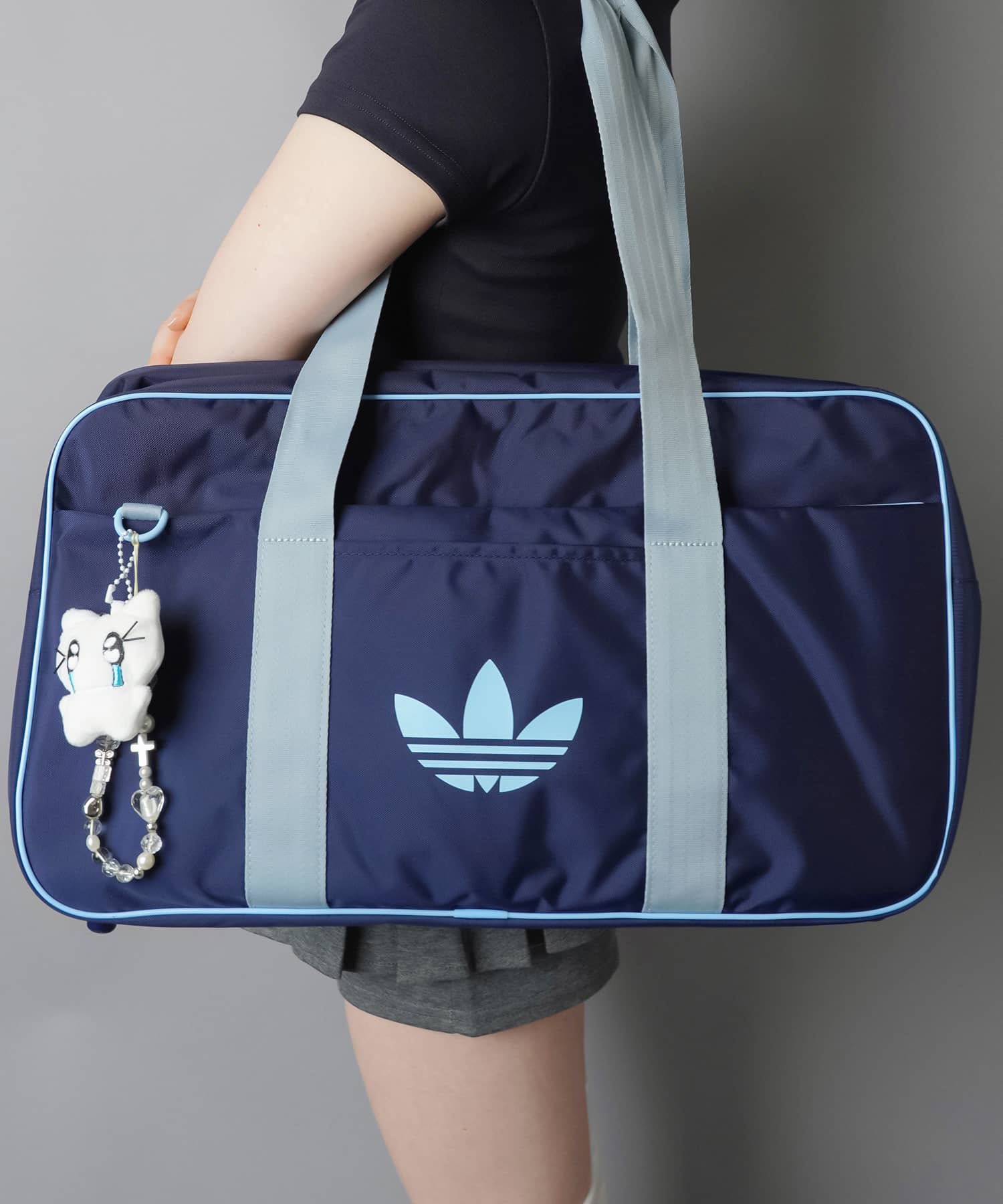 セール中‼️adidas 兼松 ボストンバッグ ネイビー スクバ ≪adidas/アディダス≫スクールバッグ/スクバ/#平成ギャル | SPINNS