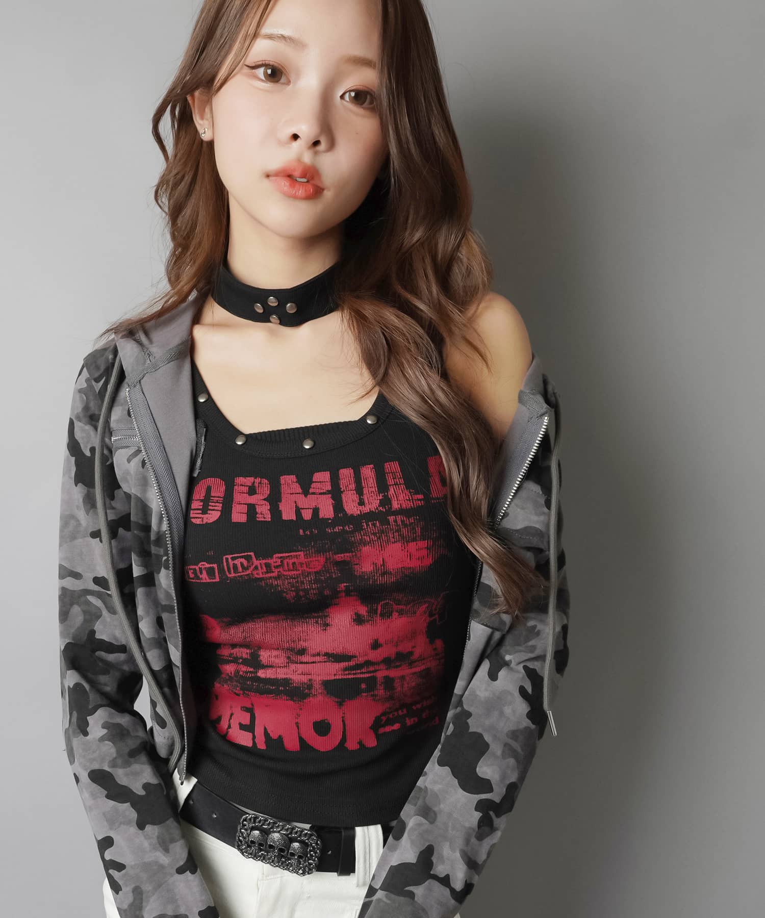 チョーカー付きタンクトップ/#平成ギャル | SPINNS WEB STORE | SPINNS