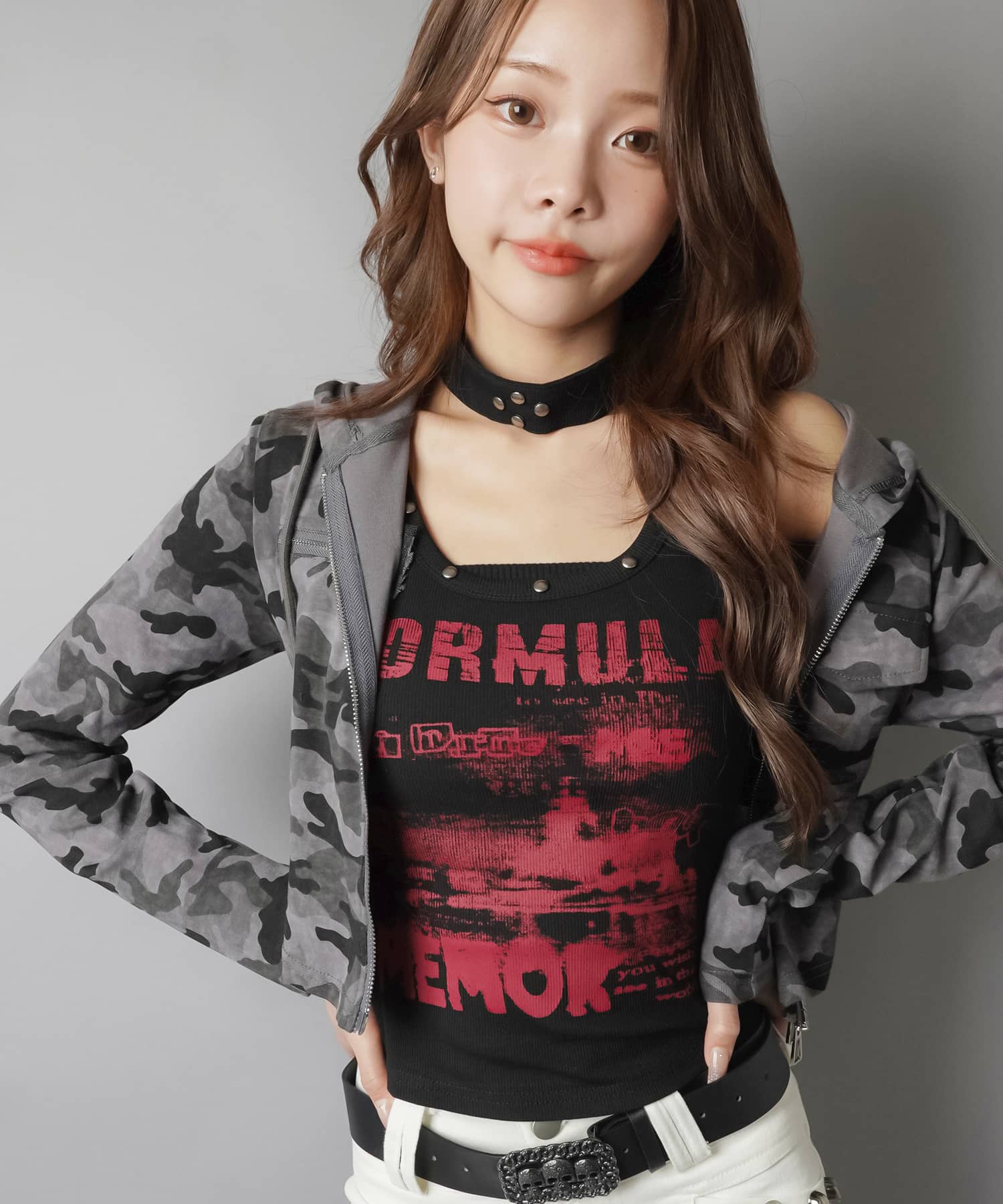 チョーカー付きタンクトップ/#平成ギャル | SPINNS WEB STORE | SPINNS
