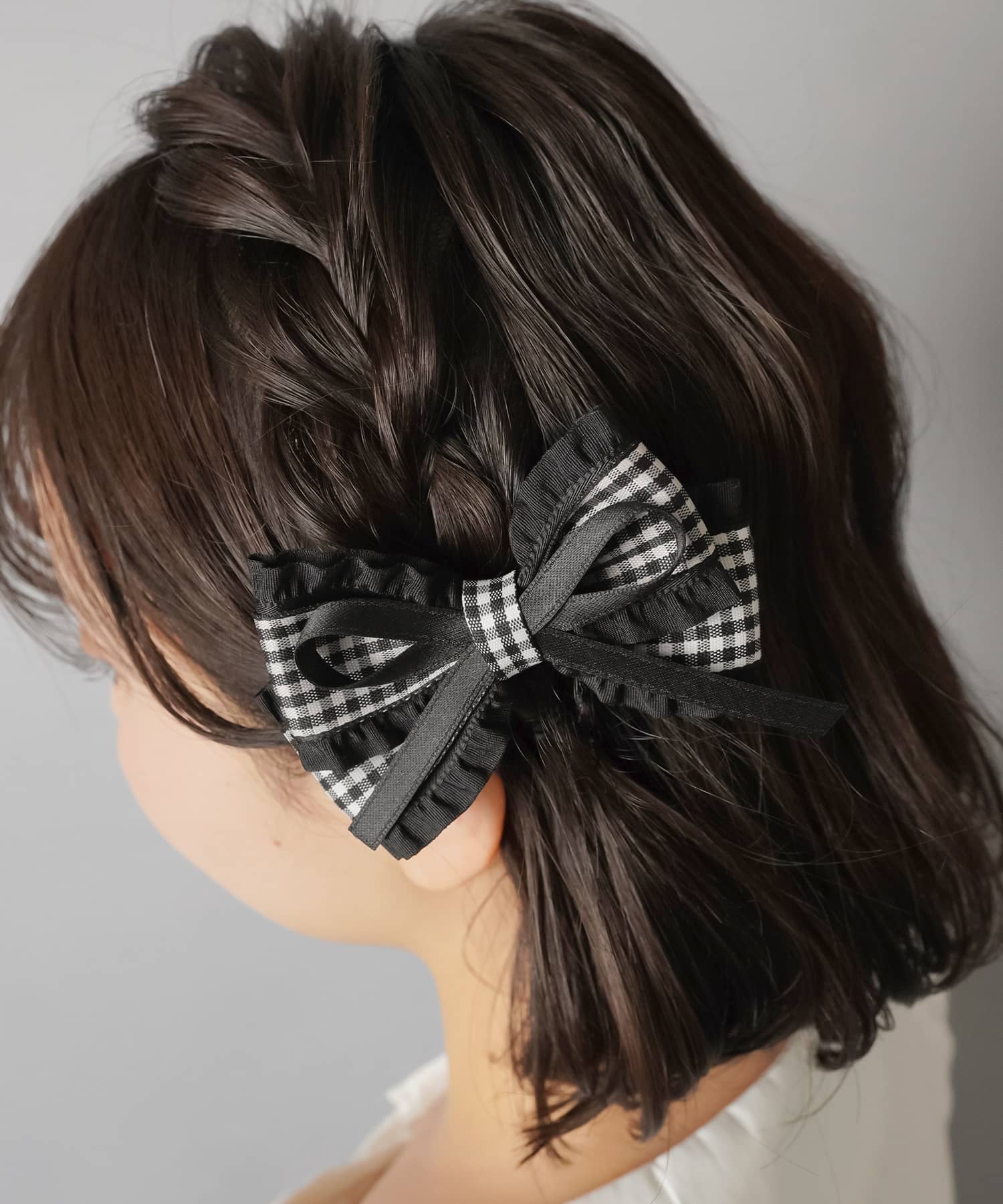 チェック柄ヘアクリップ/重ねリボン | SPINNS WEB STORE | SPINNS