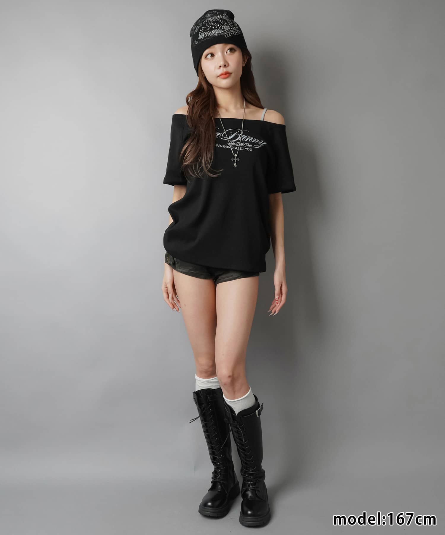 オフショル半袖Tシャツ/ロゴ | SPINNS WEB STORE | SPINNS (スピンズ