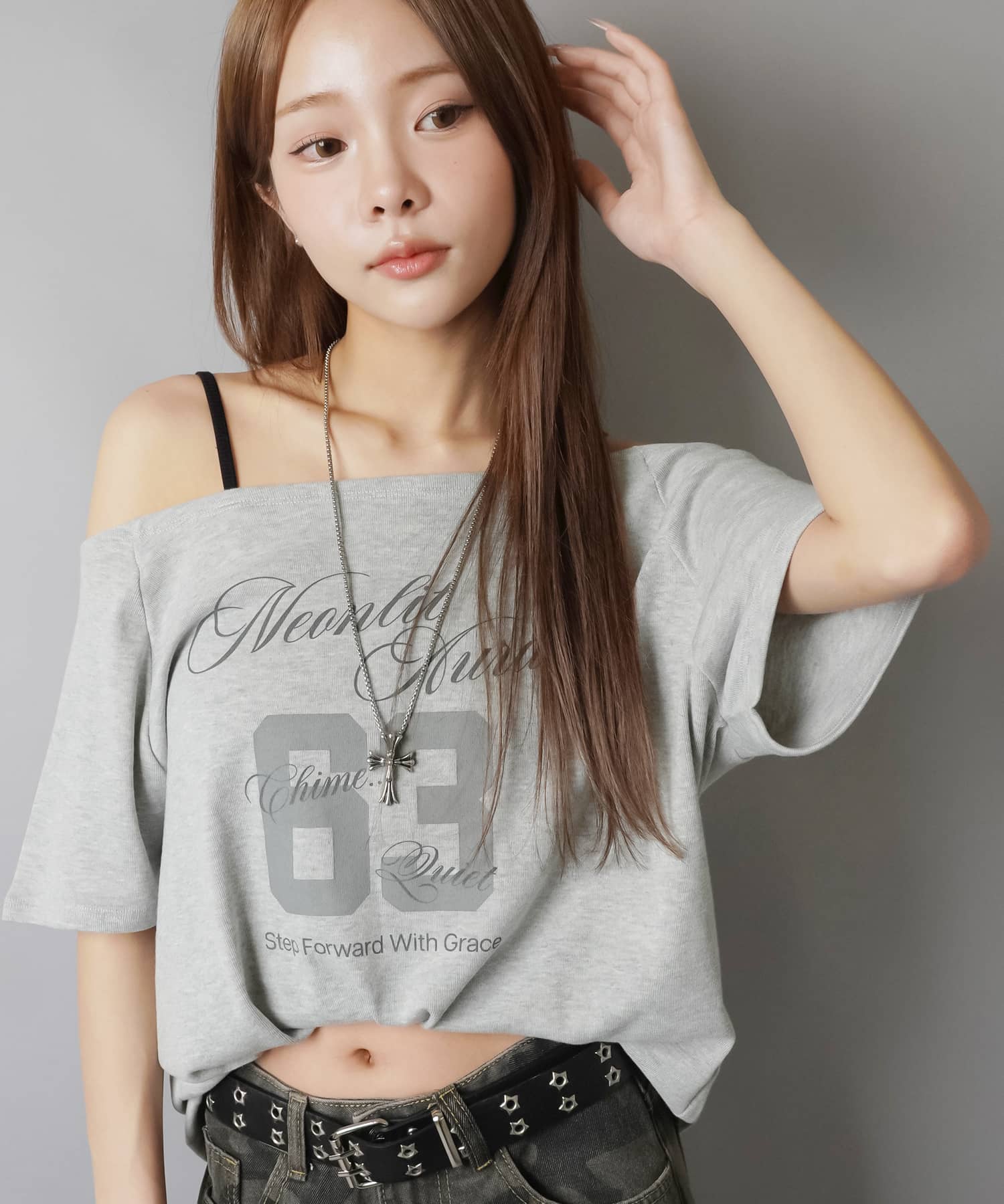 オフショル半袖Tシャツ/ナンバー | SPINNS WEB STORE | SPINNS