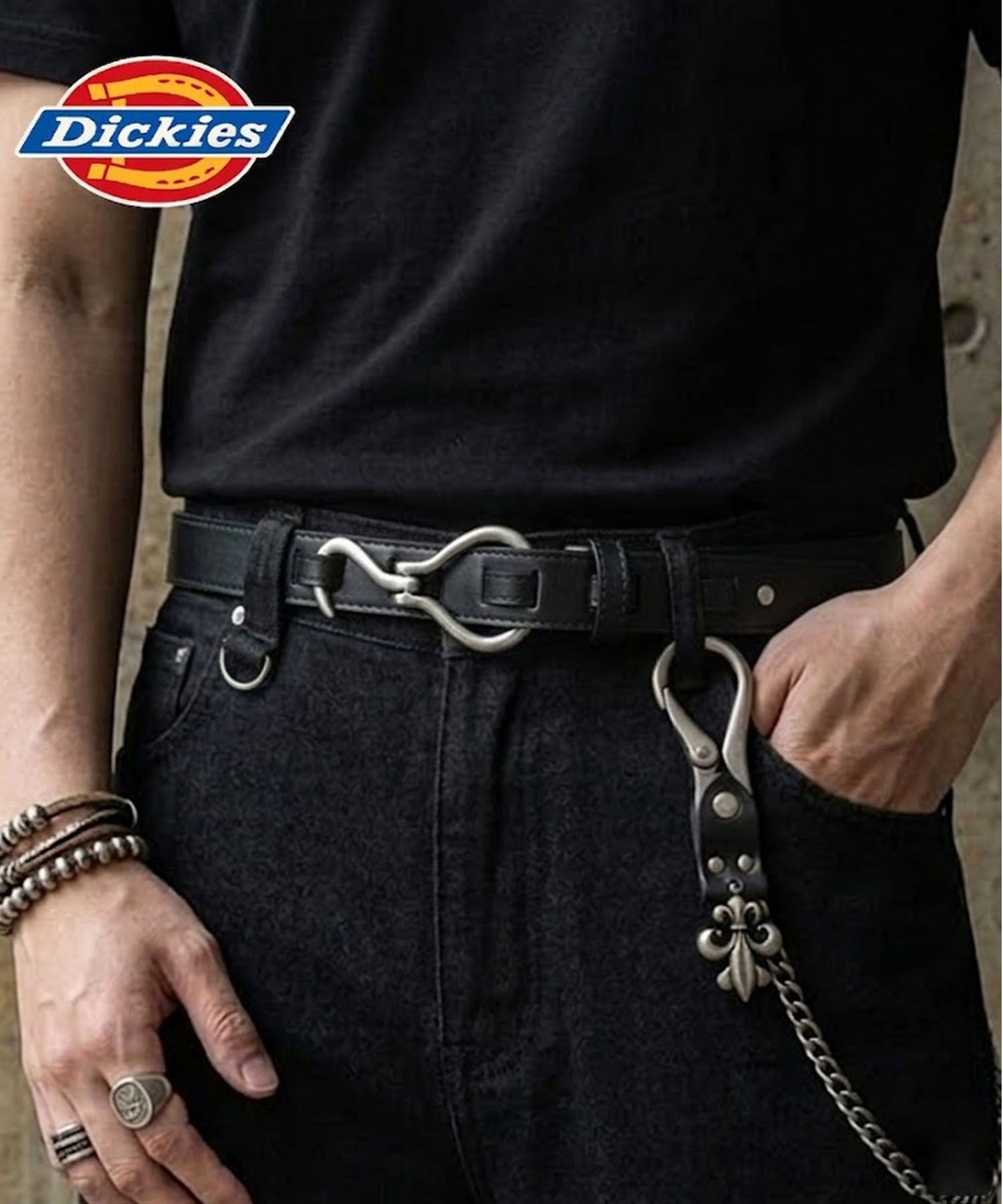 ≪Dickies/ディッキーズ≫フックバックルPU合皮ベルト/シンプル