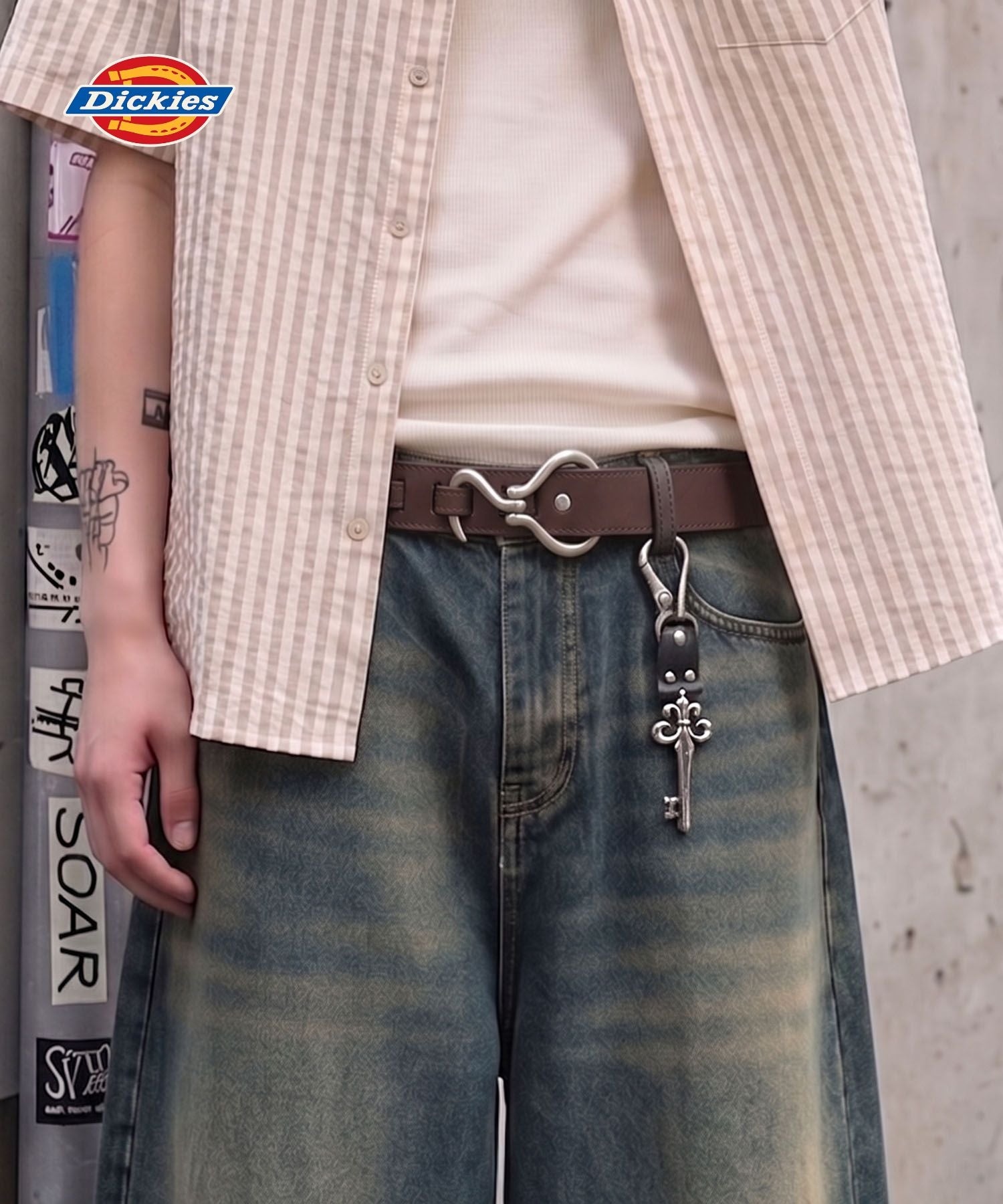 ≪Dickies/ディッキーズ≫フックバックルPU合皮ベルト/シンプル