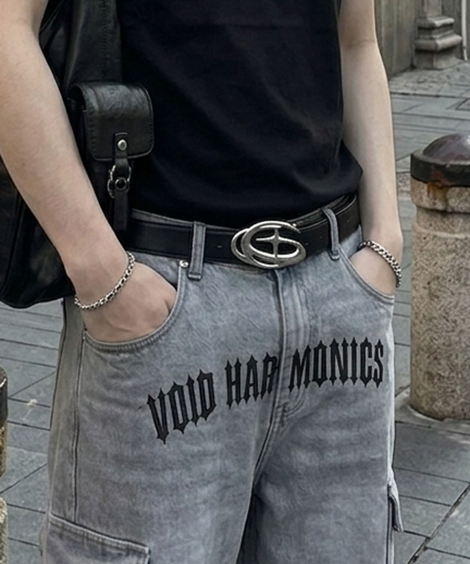 シルバーバックル合皮デザインベルト/モチーフ | SPINNS WEB STORE