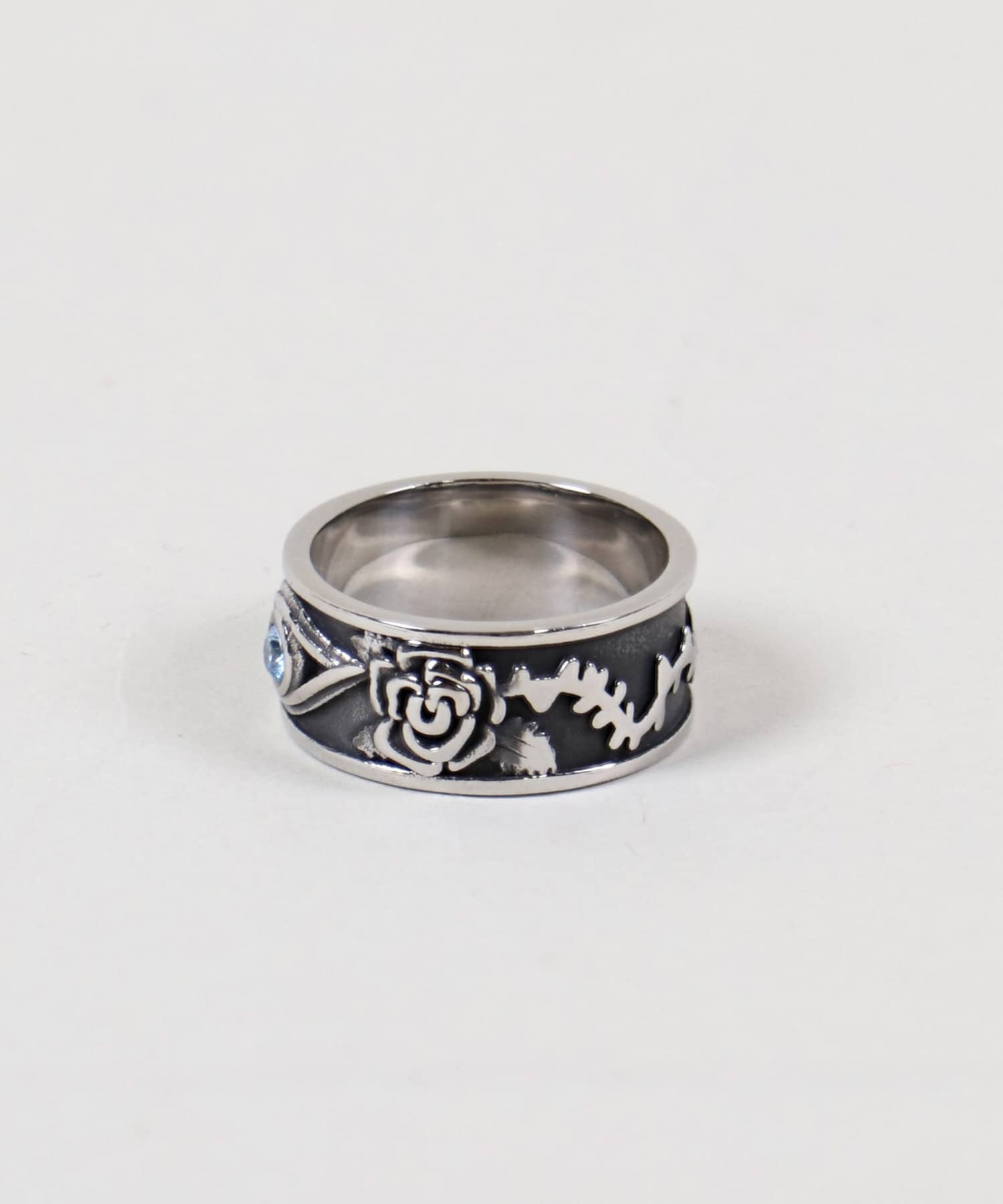 シルバーメタルワイドリング/ブルーストーン | SPINNS WEB STORE