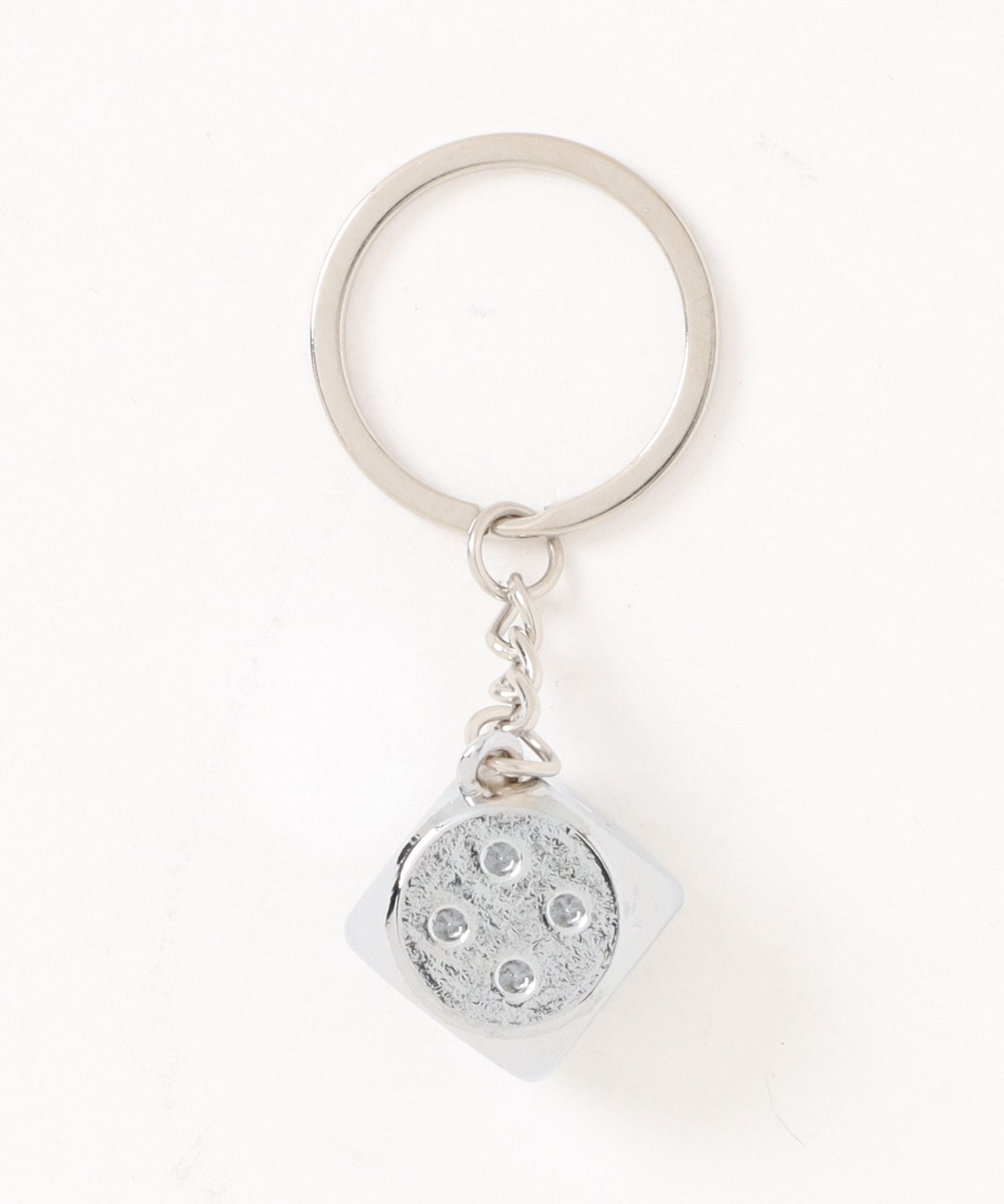 シルバーメタルキーホルダー/ダイス/サイコロ | SPINNS WEB STORE