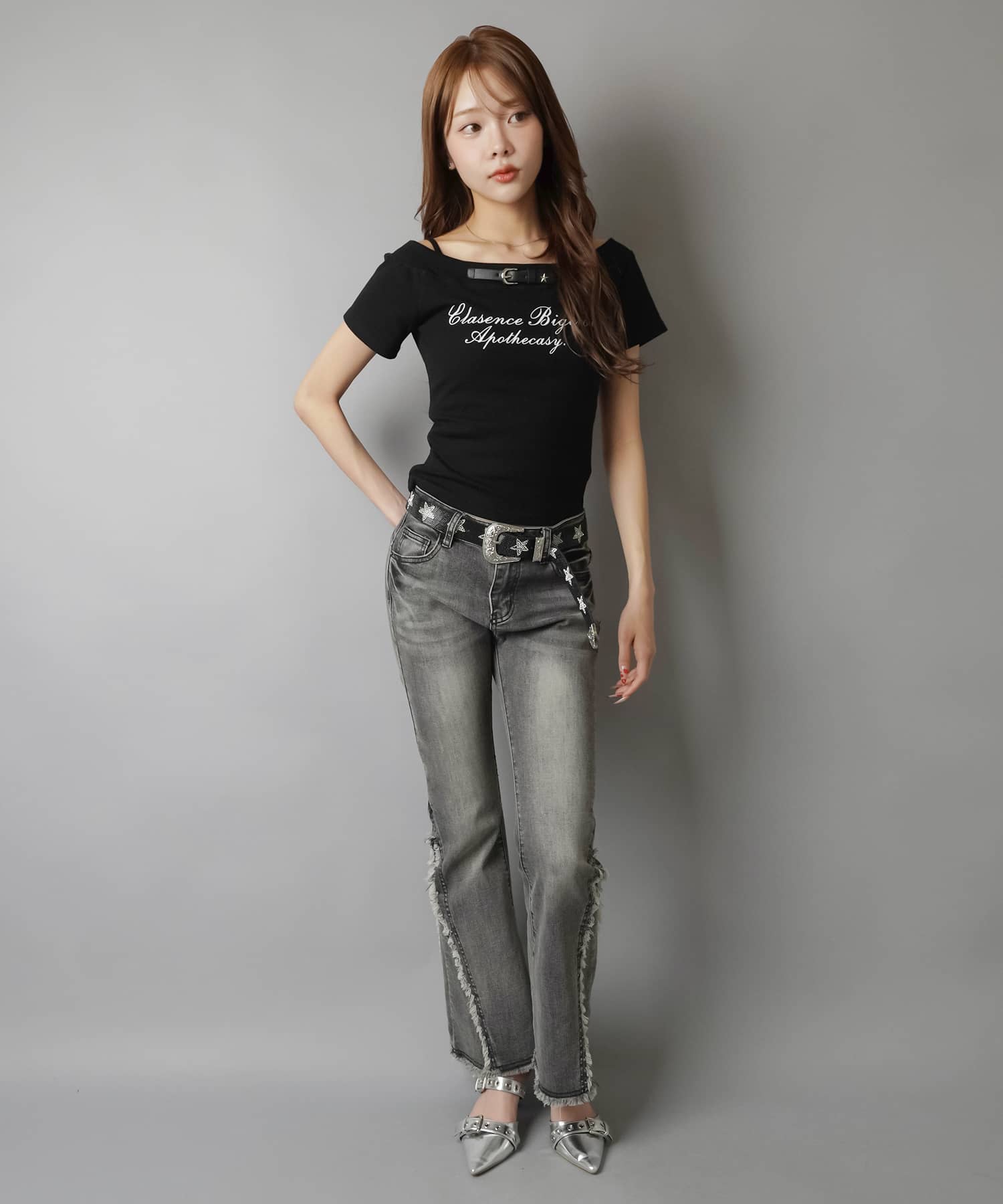 合皮ベルト/ラインストーンビッグスター | SPINNS WEB STORE | SPINNS