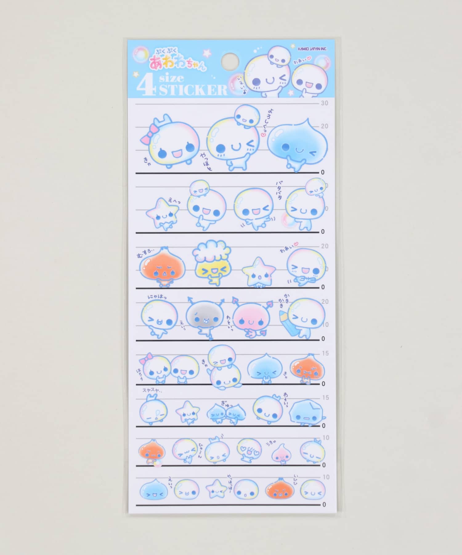 平成女児/4サイズステッカー/シール/ぷくぷくあわわちゃん＜メール便