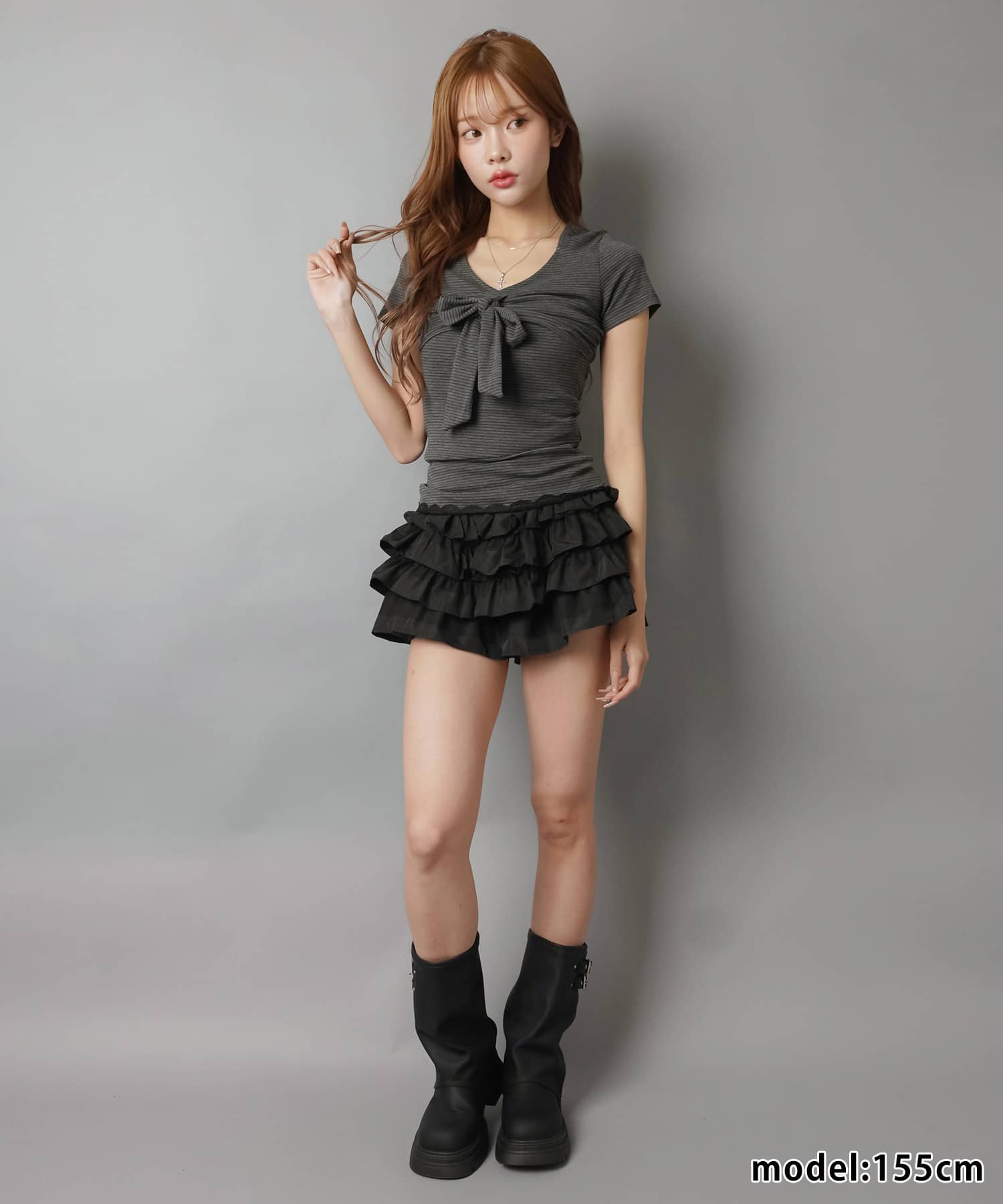 openyy レイヤード ミニスカート ショートパンツ S フリルティアードショートパンツ/ミニスカート | SPINNS WEB STORE