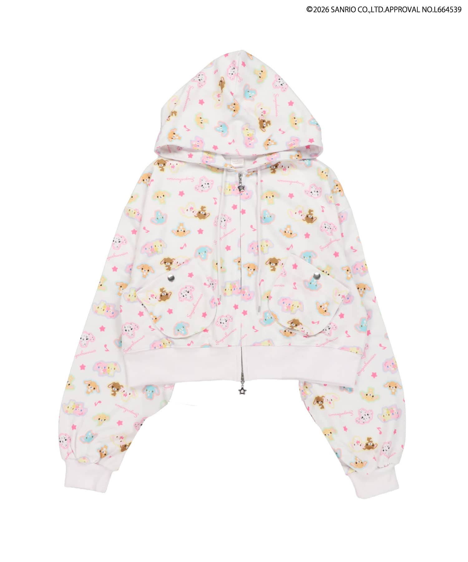 シュガーバニーズ×SPINNS』総柄ジップパーカー | SPINNS WEB STORE