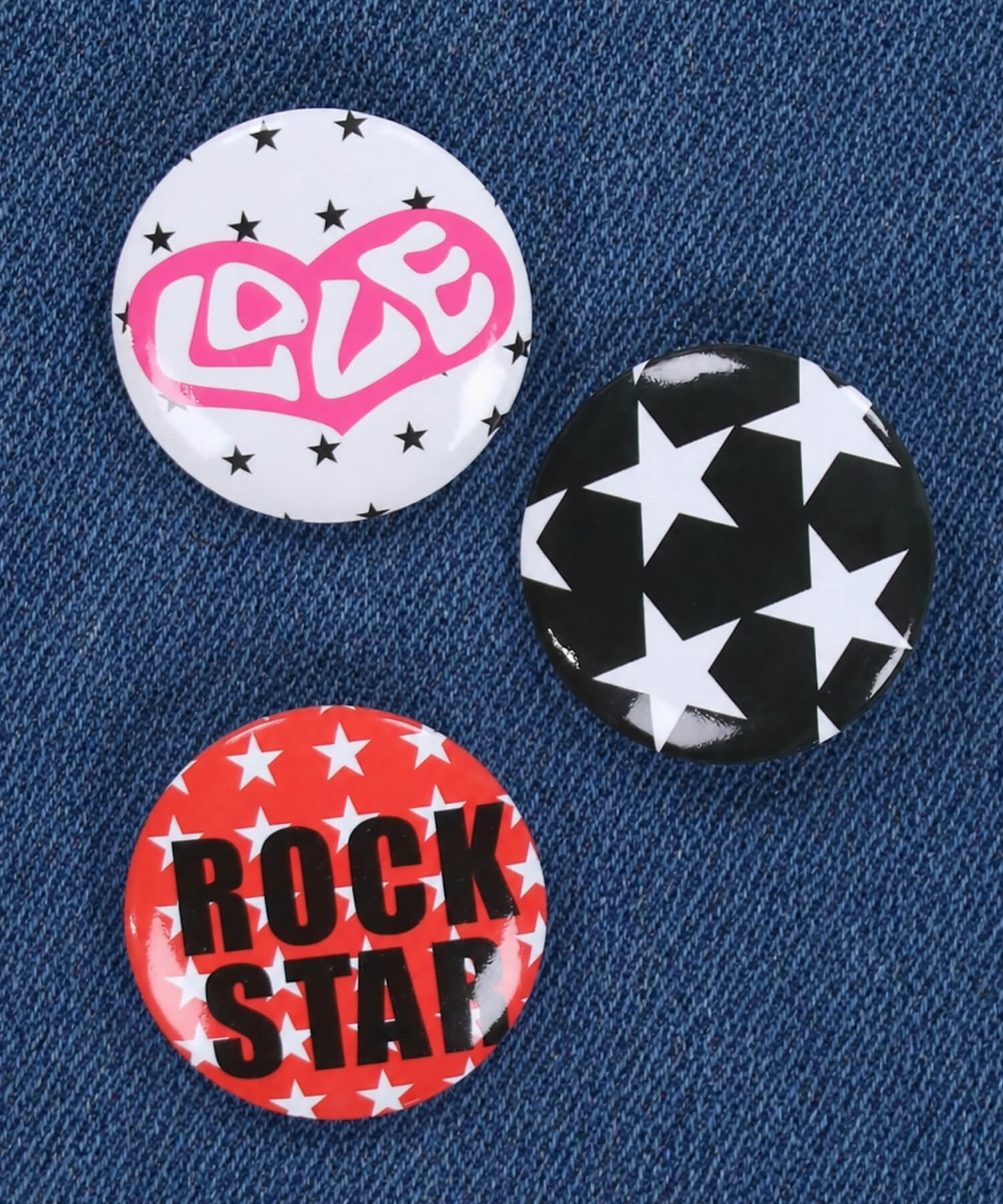 ピンズ・ピンバッジ・缶バッジ stardrop 缶バッジ/スター/3個セット＜メール便対応＞ | SPINNS WEB STORE