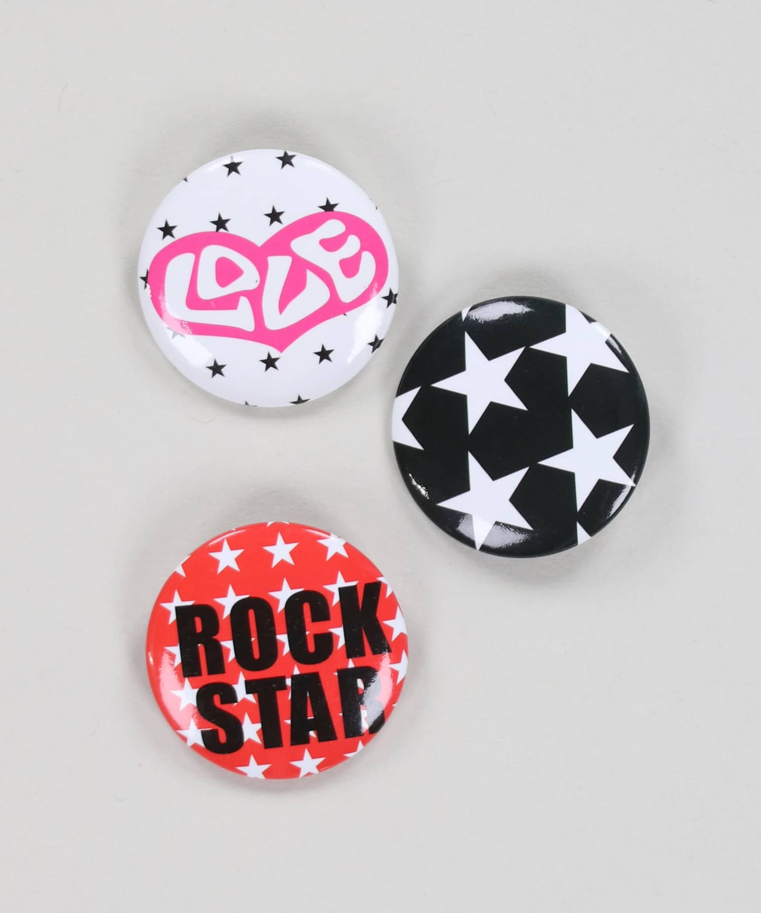 缶バッジ/スター/3個セット＜メール便対応＞ | SPINNS WEB STORE