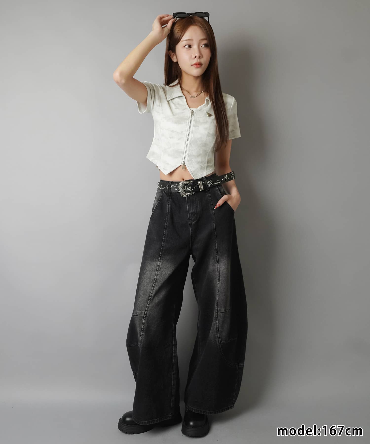 トップス Thurasan 半袖ジップカットソー/ムラ染め風 | SPINNS WEB STORE | SPINNS