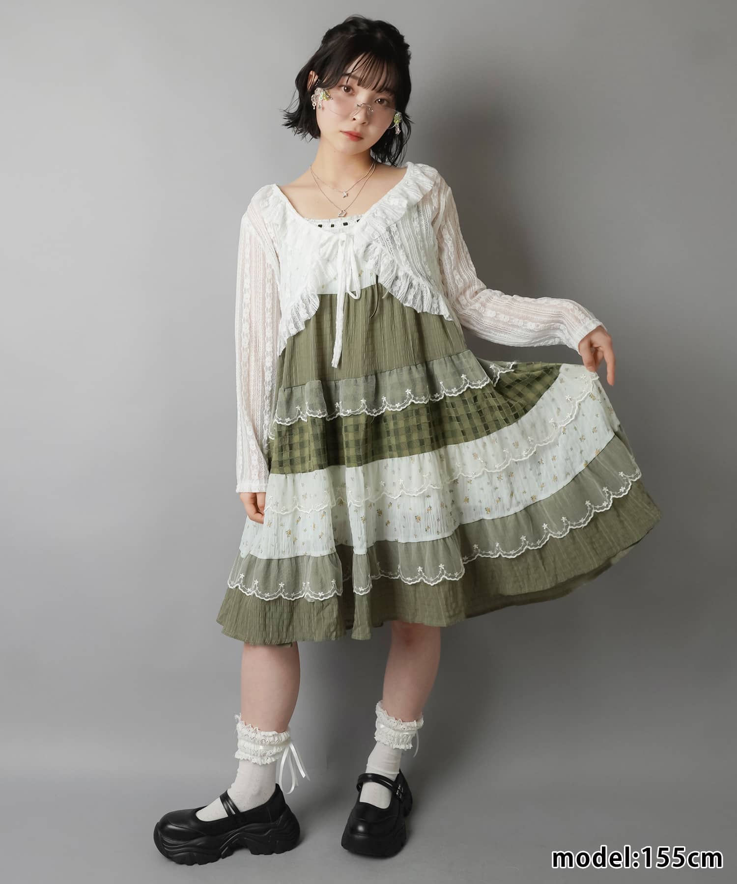 長袖レースカーディガン/ボレロ/フラワー/全7色 | SPINNS WEB STORE