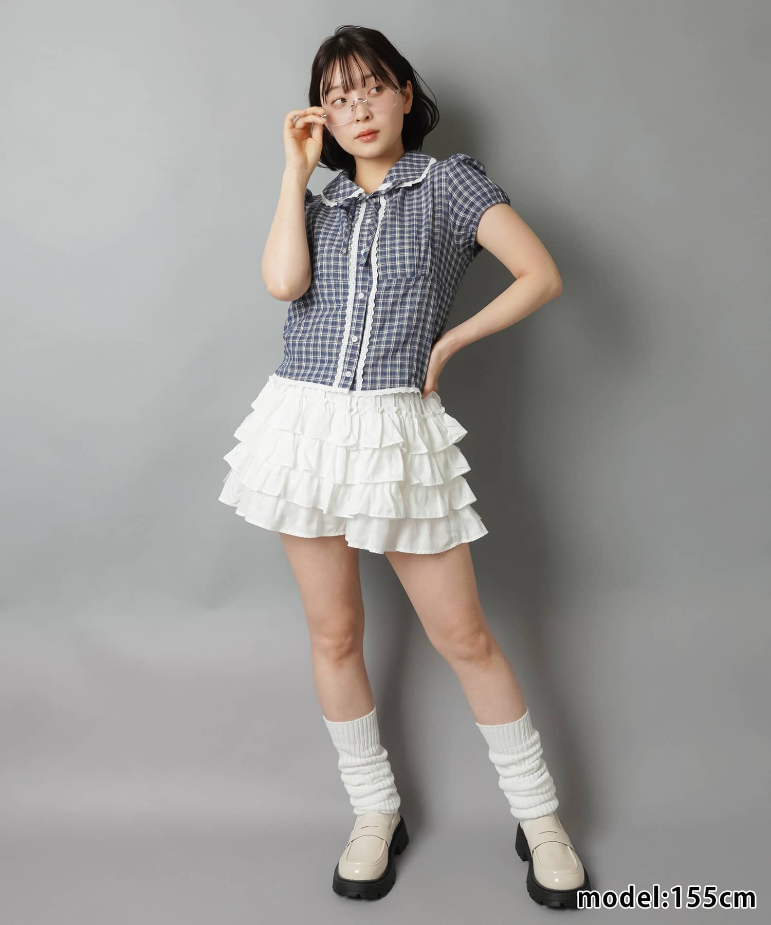 丸襟半袖ブラウス/レースリボン | SPINNS WEB STORE | SPINNS