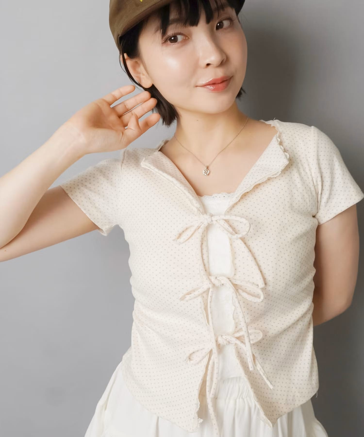 総柄リボンカットソー/#韓国ガーリー | SPINNS WEB STORE | SPINNS