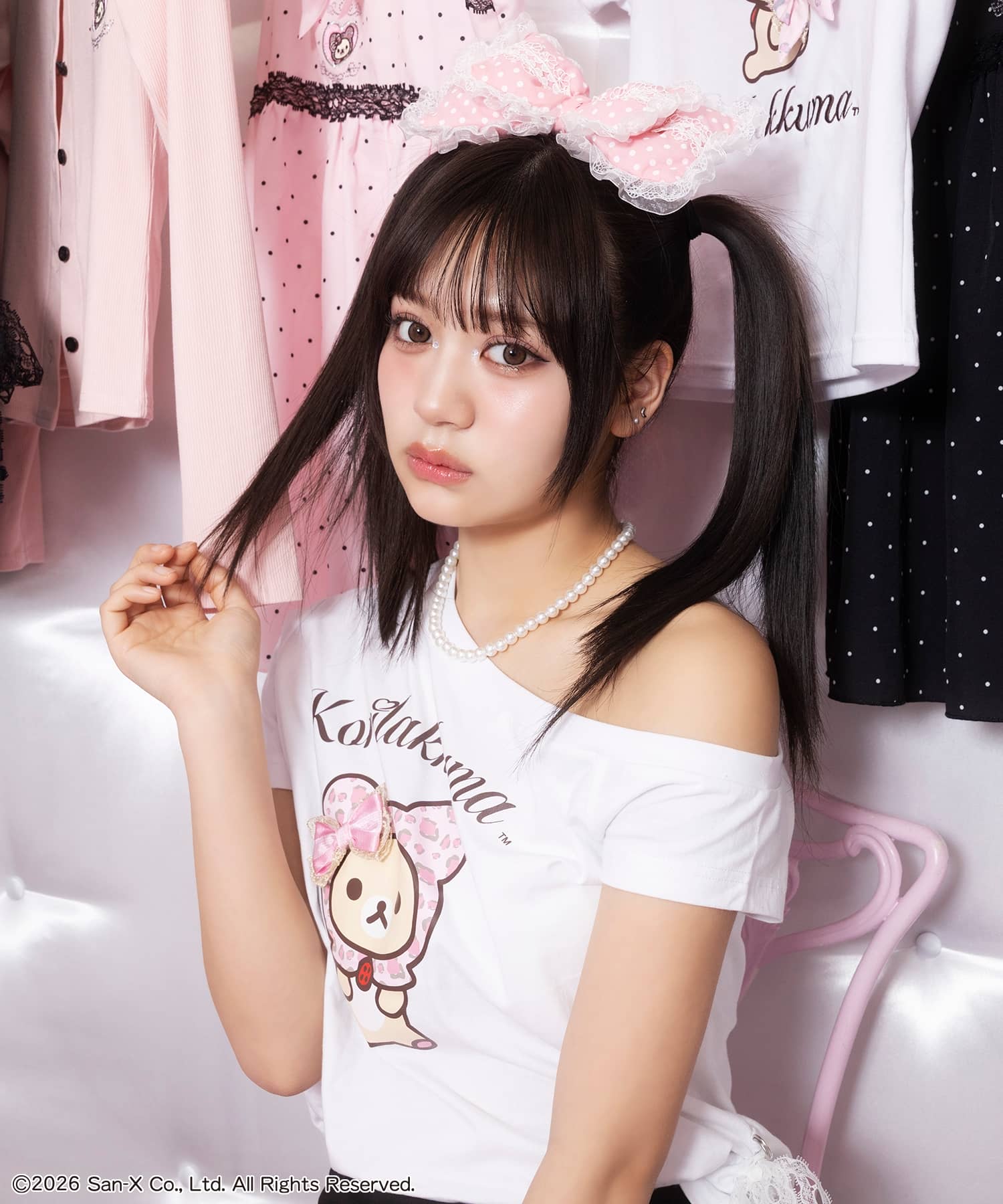 コリラックマ×SPINNS』オフショルルーズTシャツ #姫ギャル | SPINNS