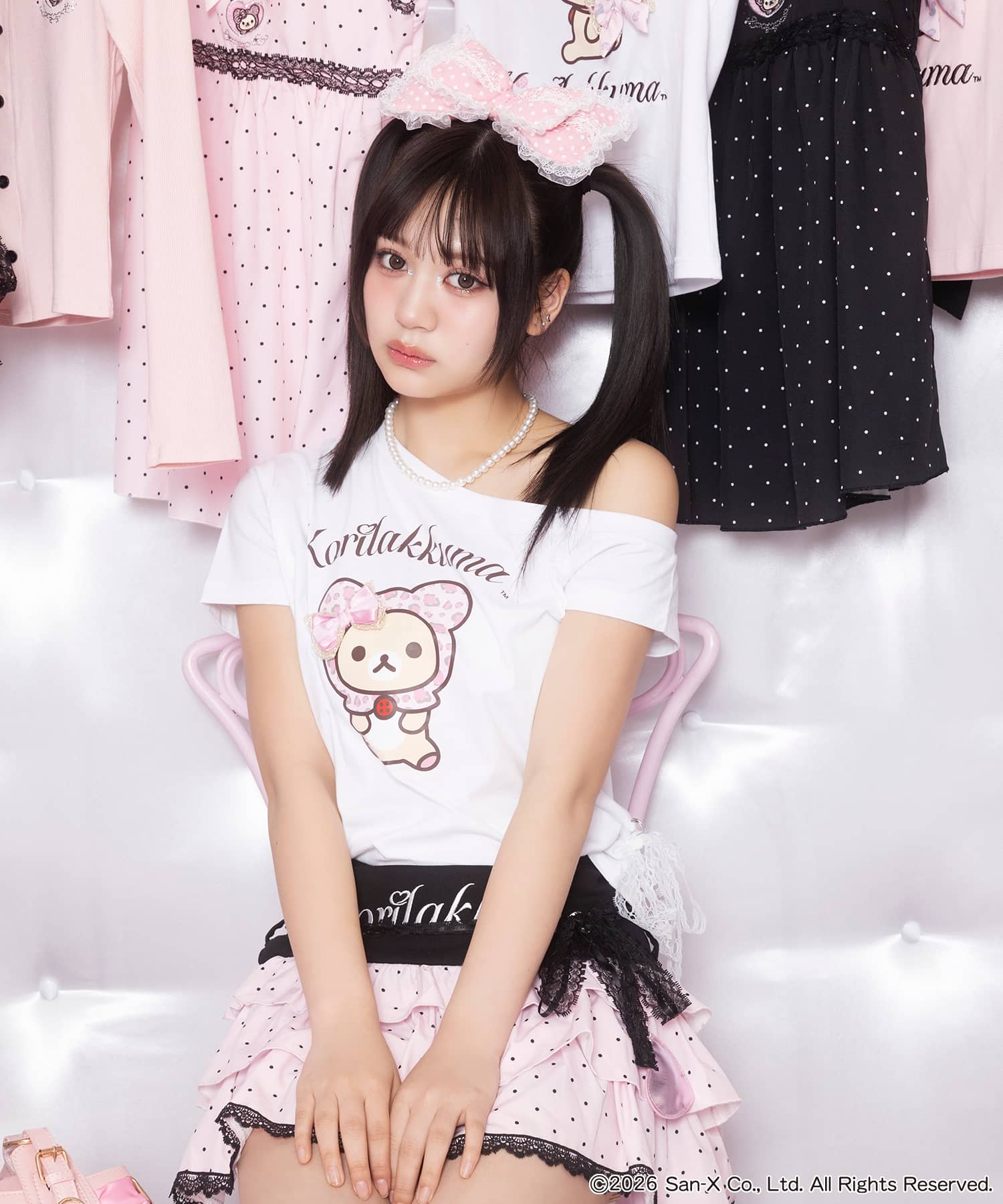 コリラックマ×SPINNS』オフショルルーズTシャツ #姫ギャル | SPINNS