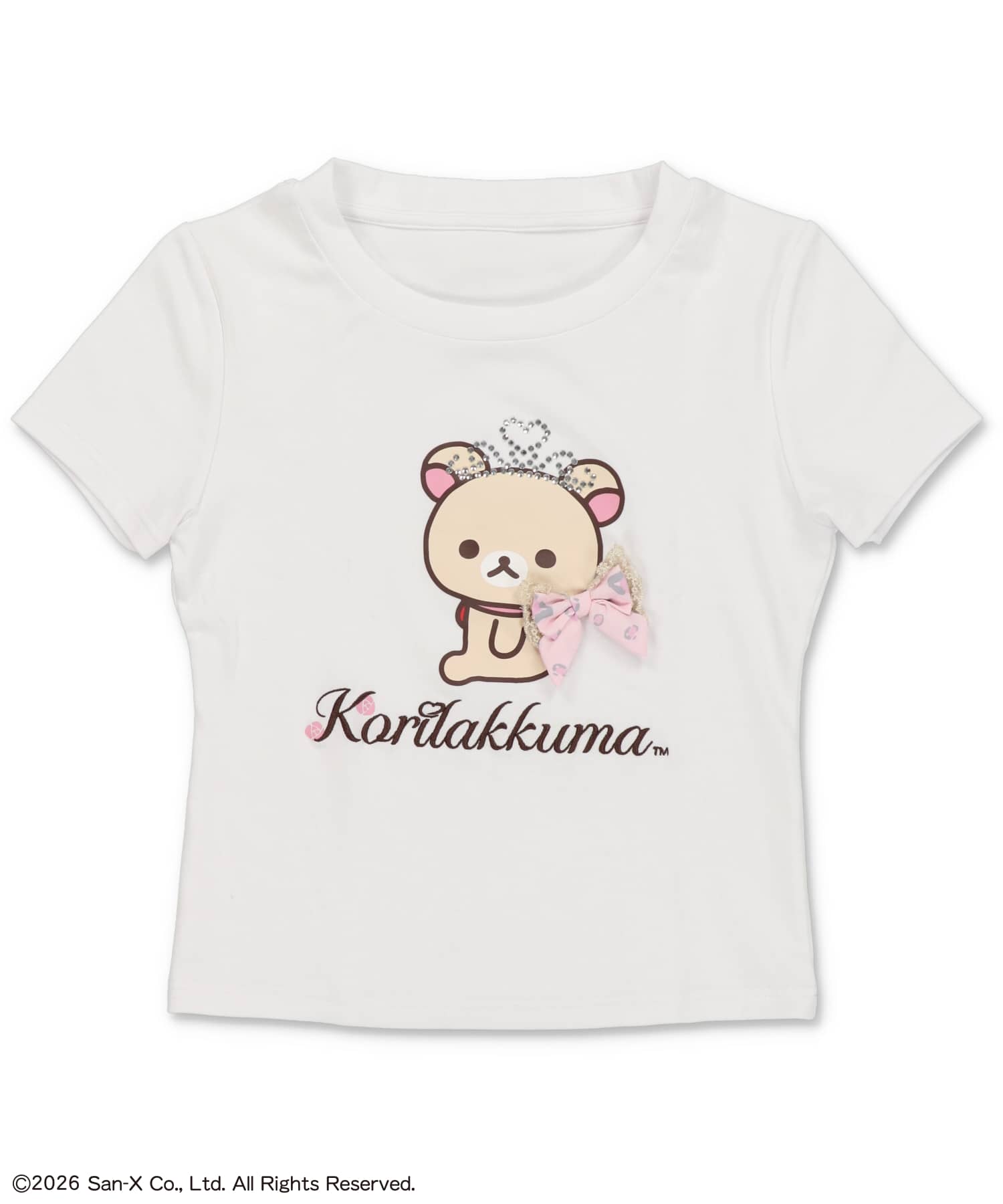 コリラックマ×SPINNS』ラインストーン付きピタTシャツ #姫ギャル