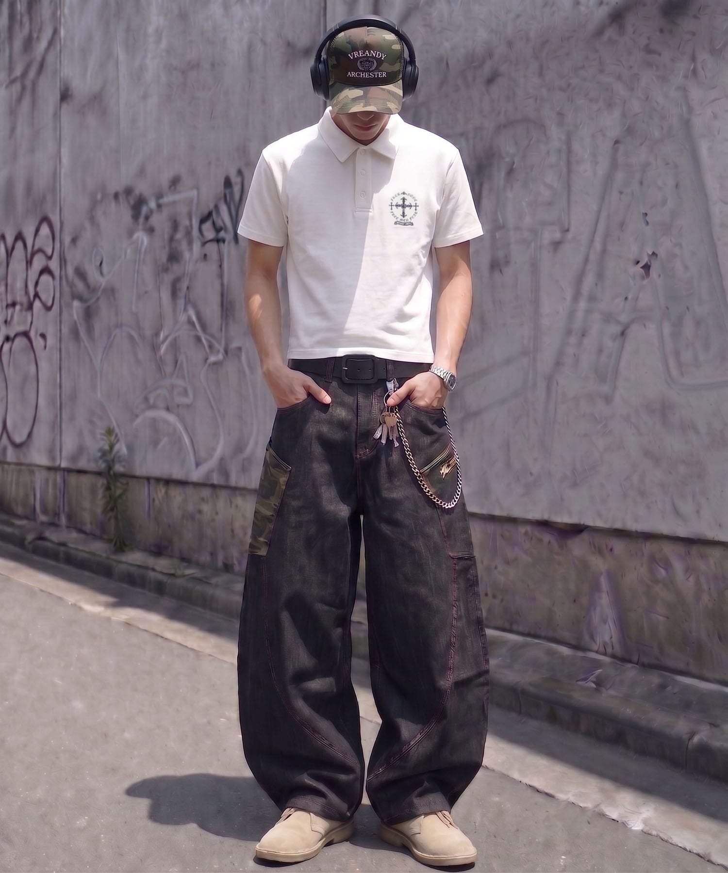 短丈半袖ポロシャツ/クロップド丈/クロスロゴ | SPINNS WEB STORE