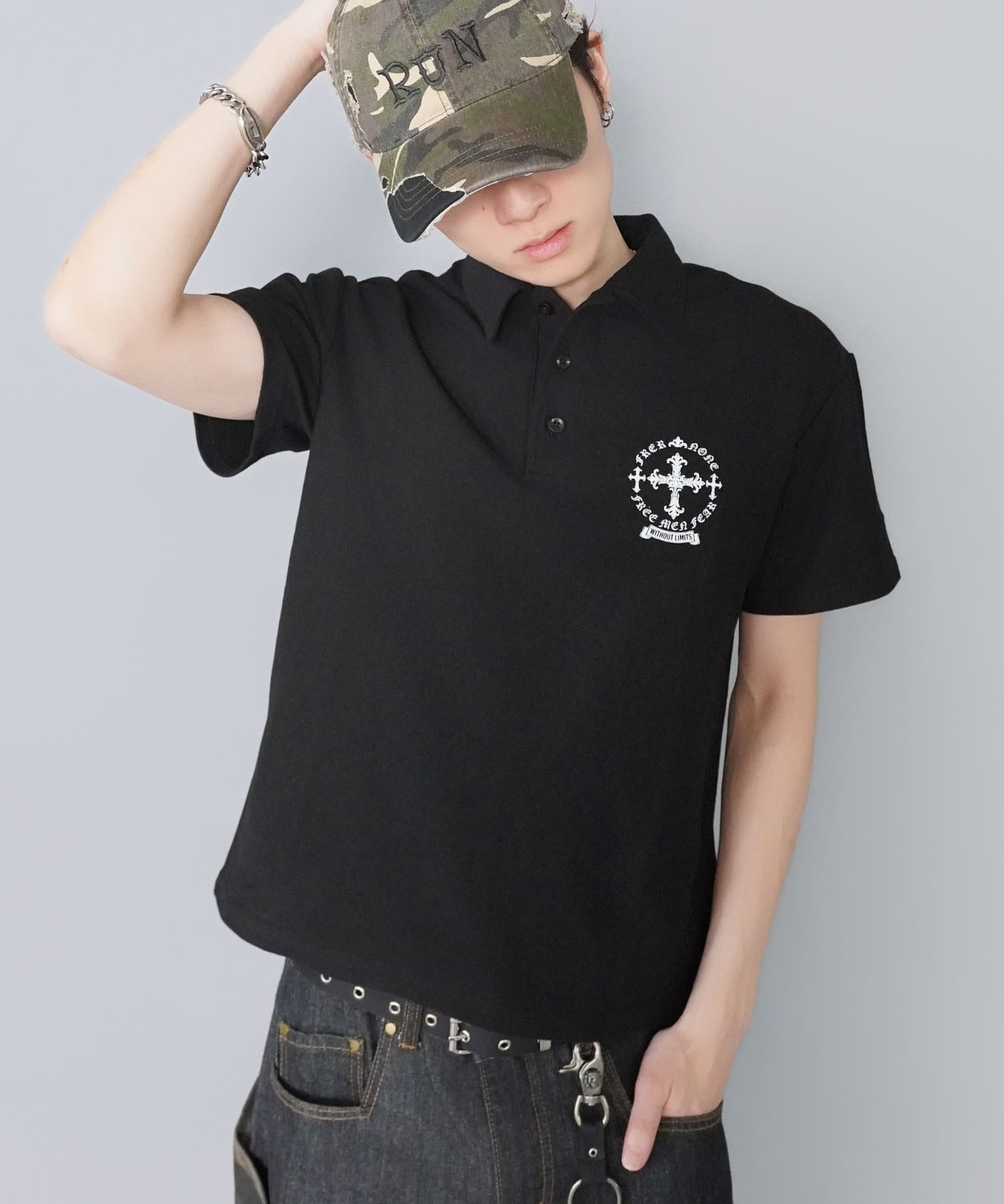  originalsトップス クロップポロシャツ ショート丈 短丈半袖ポロシャツ/クロップド丈/クロスロゴ | SPINNS WEB STORE