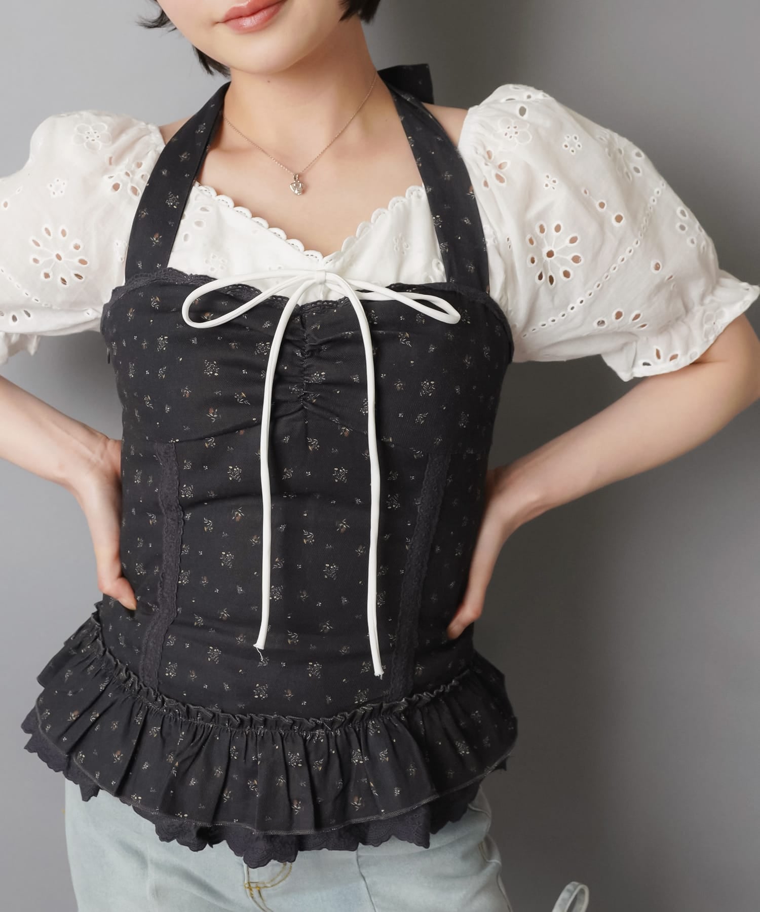 裾フリルチュニック/フラワー/#NEO森ガール | SPINNS WEB STORE