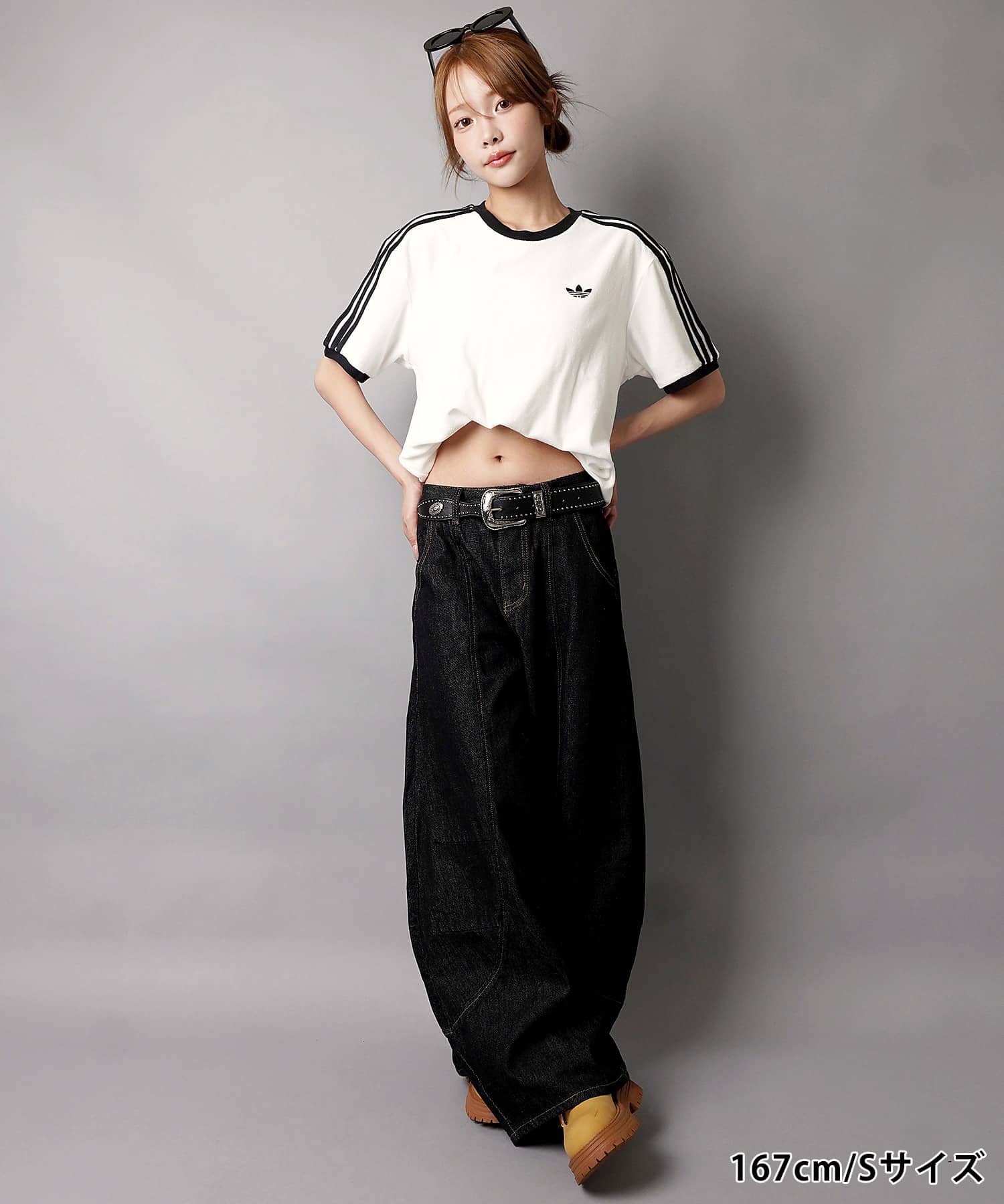 34%OFF】≪adidas/アディダス≫パイル地スリーストライプス半袖Tシャツ