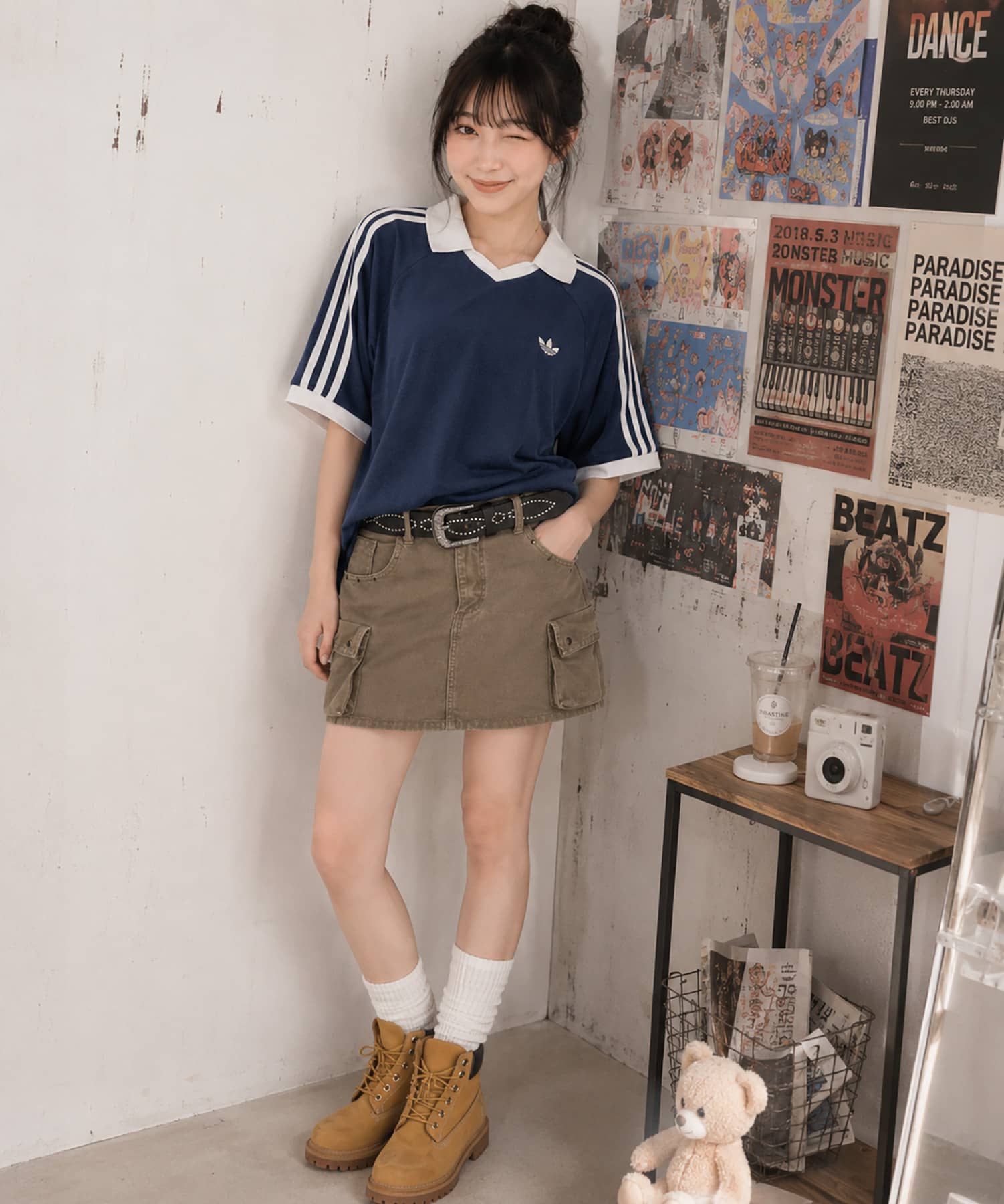 ≪adidas/アディダス≫パイル地半袖ポロシャツ/タオル生地 | SPINNS