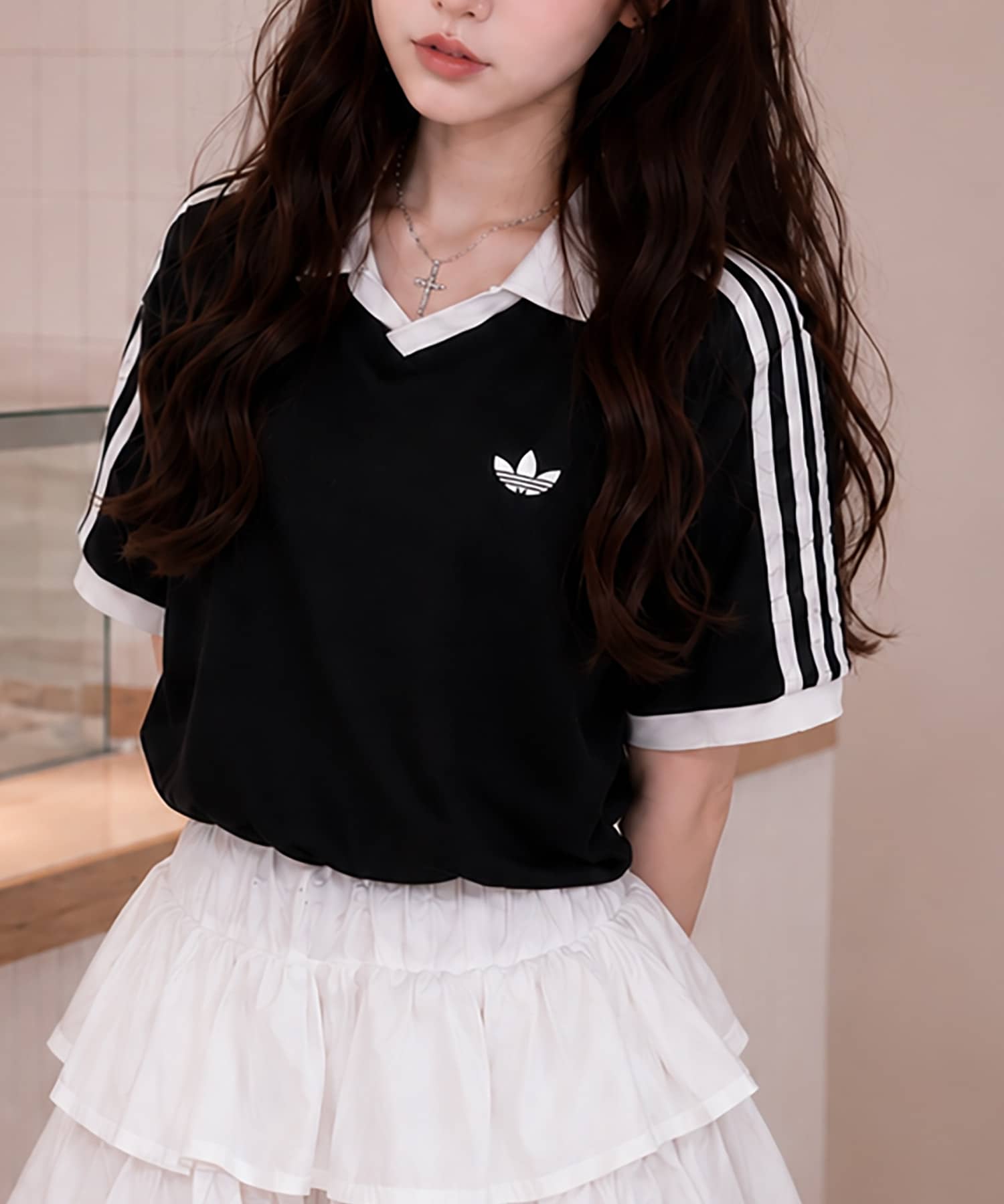 ≪adidas/アディダス≫パイル地半袖ポロシャツ/タオル生地 | SPINNS