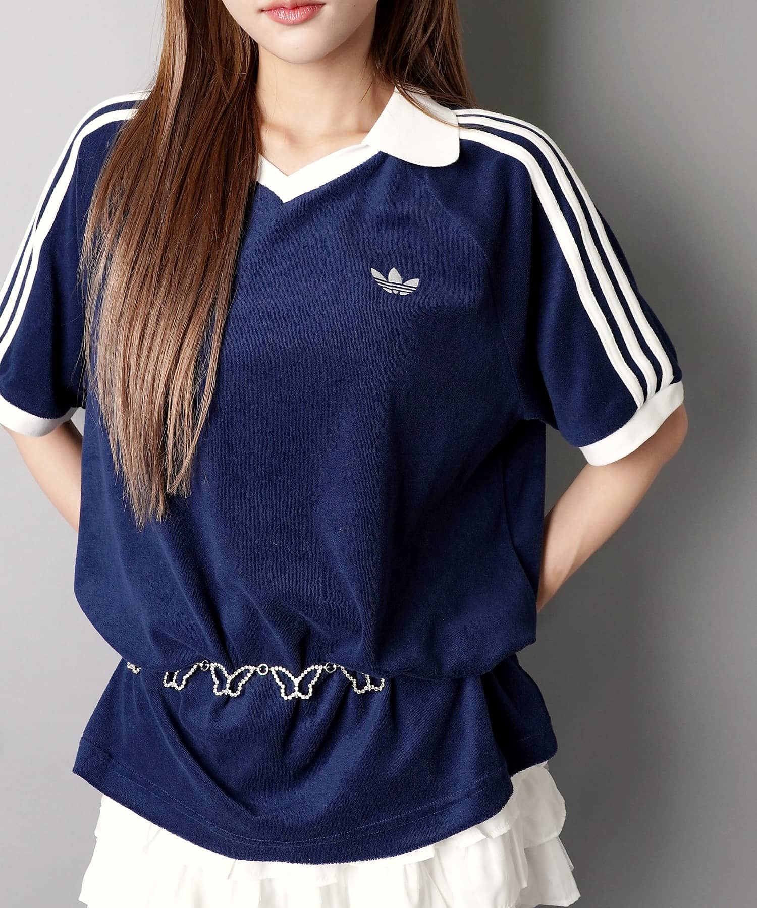 ≪adidas/アディダス≫パイル地半袖ポロシャツ/タオル生地 | SPINNS