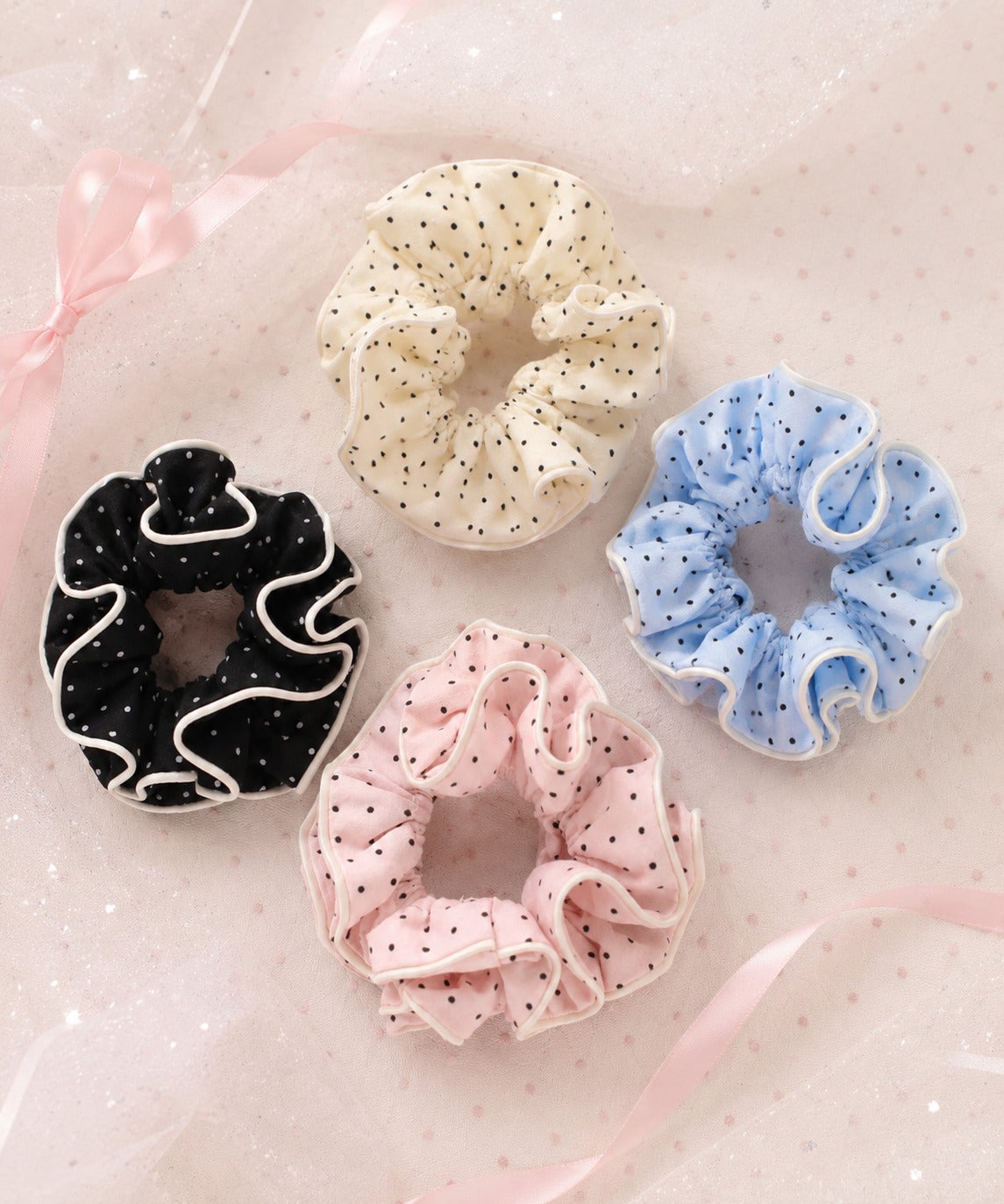ドット柄サテンシュシュ/カラー | SPINNS WEB STORE | SPINNS