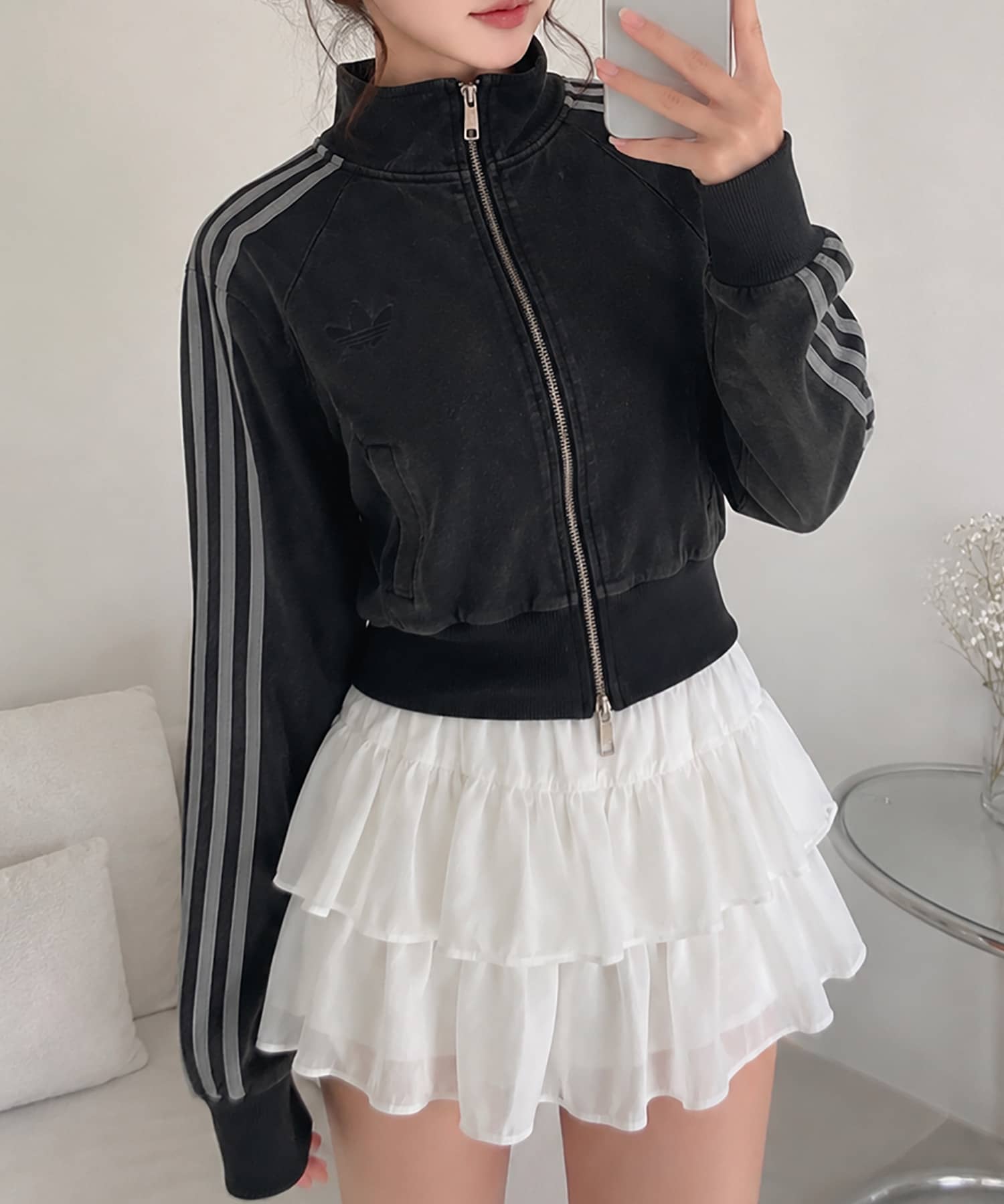 ≪adidas/アディダス≫デニムトラックジャケット/#ストリート女子