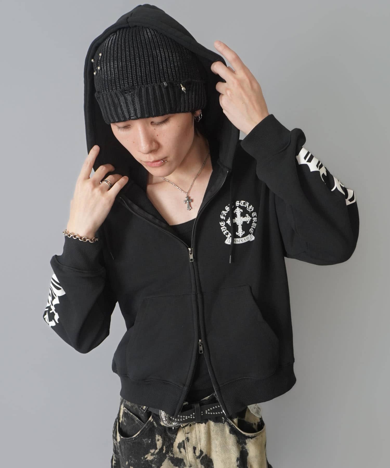 短丈ダブルジップパーカー/クロス/ユニセックス | SPINNS WEB STORE 短丈ダブルジップパーカー/クロス/ユニセックス | SPINNS WEB STORE