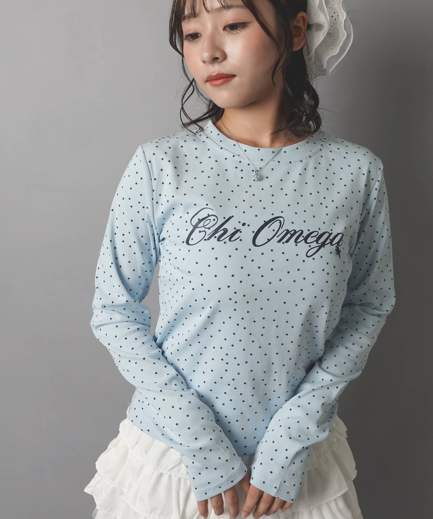 長袖カットソー/スタードットロゴ/#韓国ガーリー | SPINNS WEB STORE