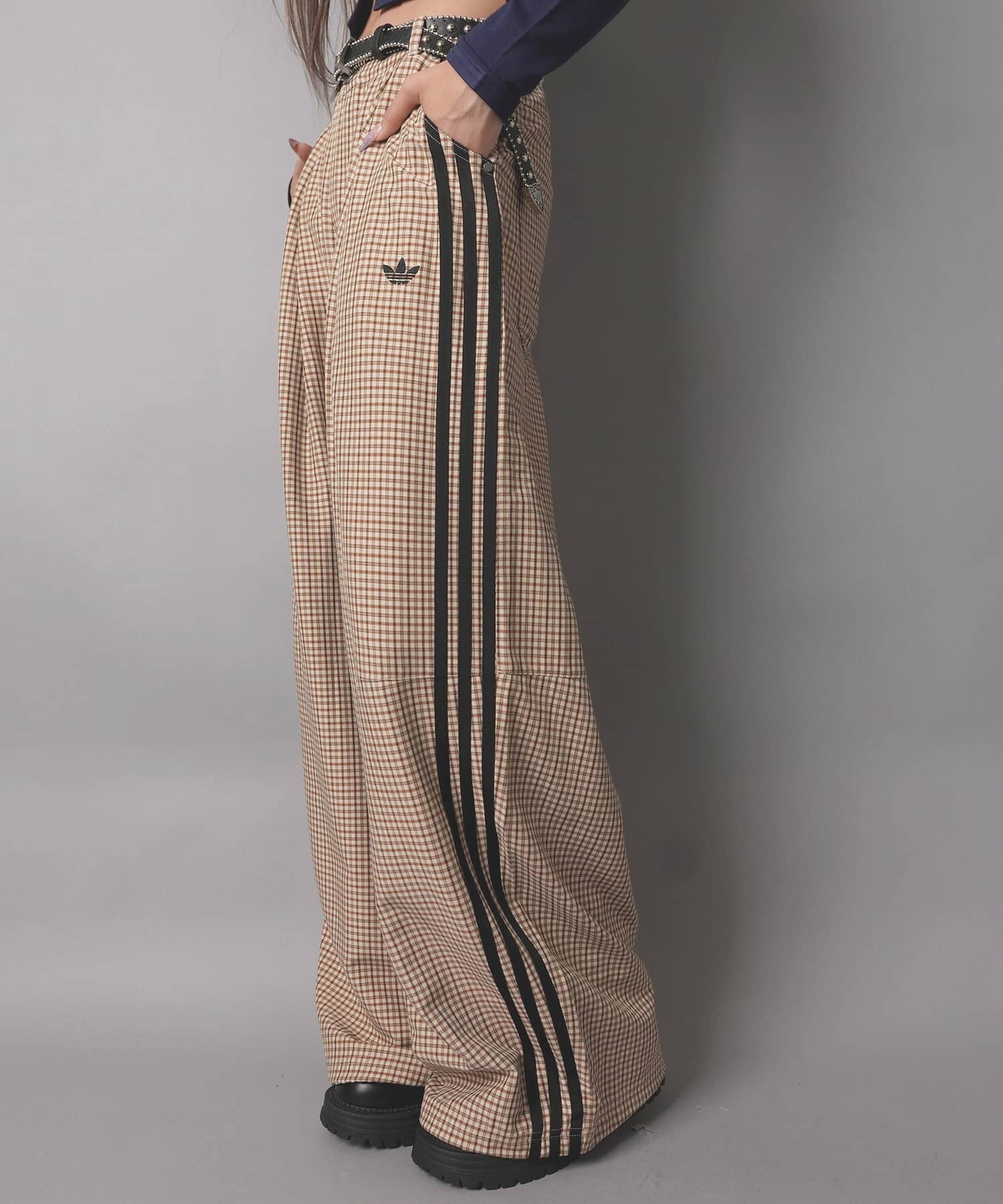 ≪adidas/アディダス≫チェック柄ルーズパンツ | SPINNS WEB STORE