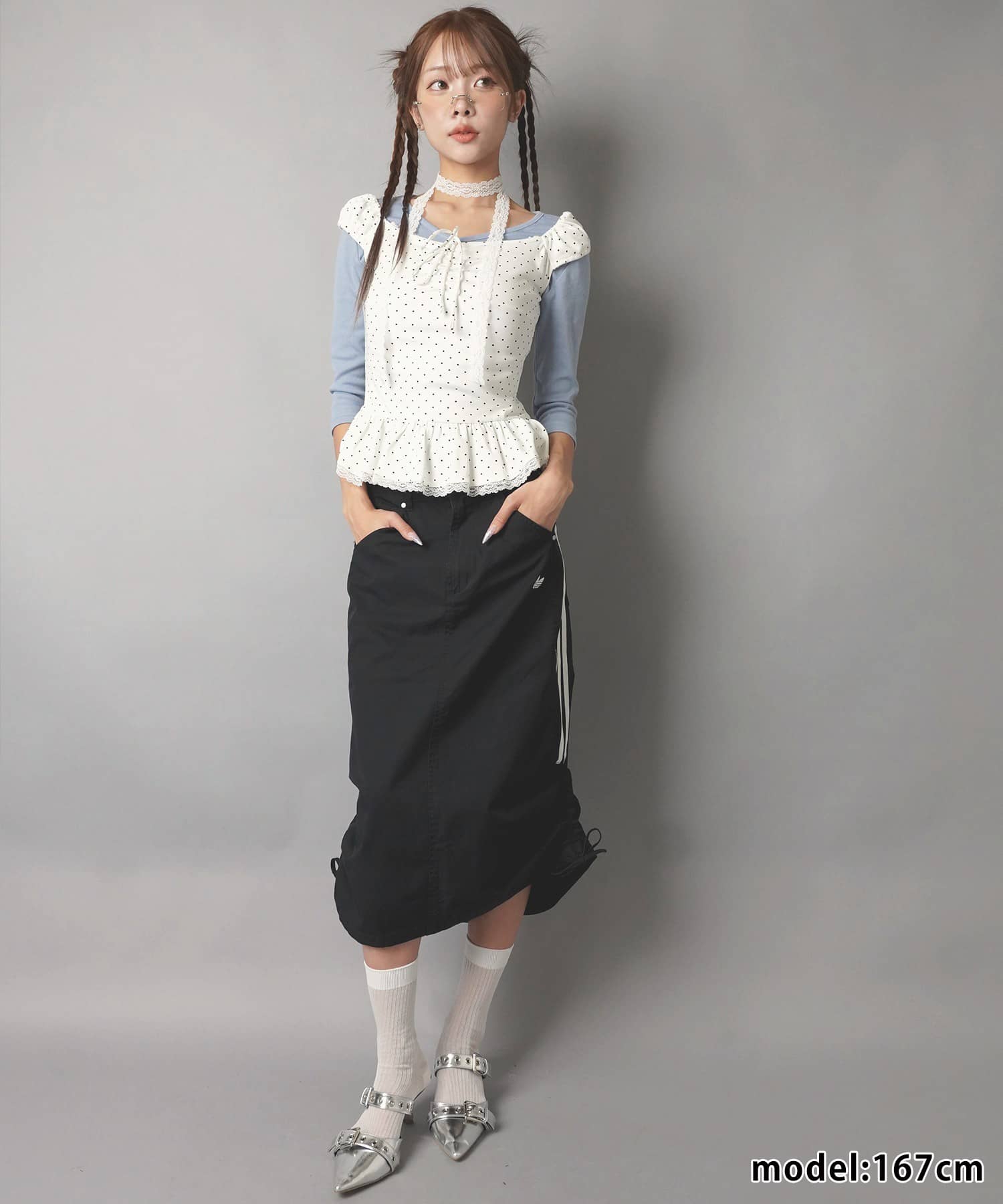 ≪adidas/アディダス≫パラシュートロングスカート | SPINNS WEB STORE