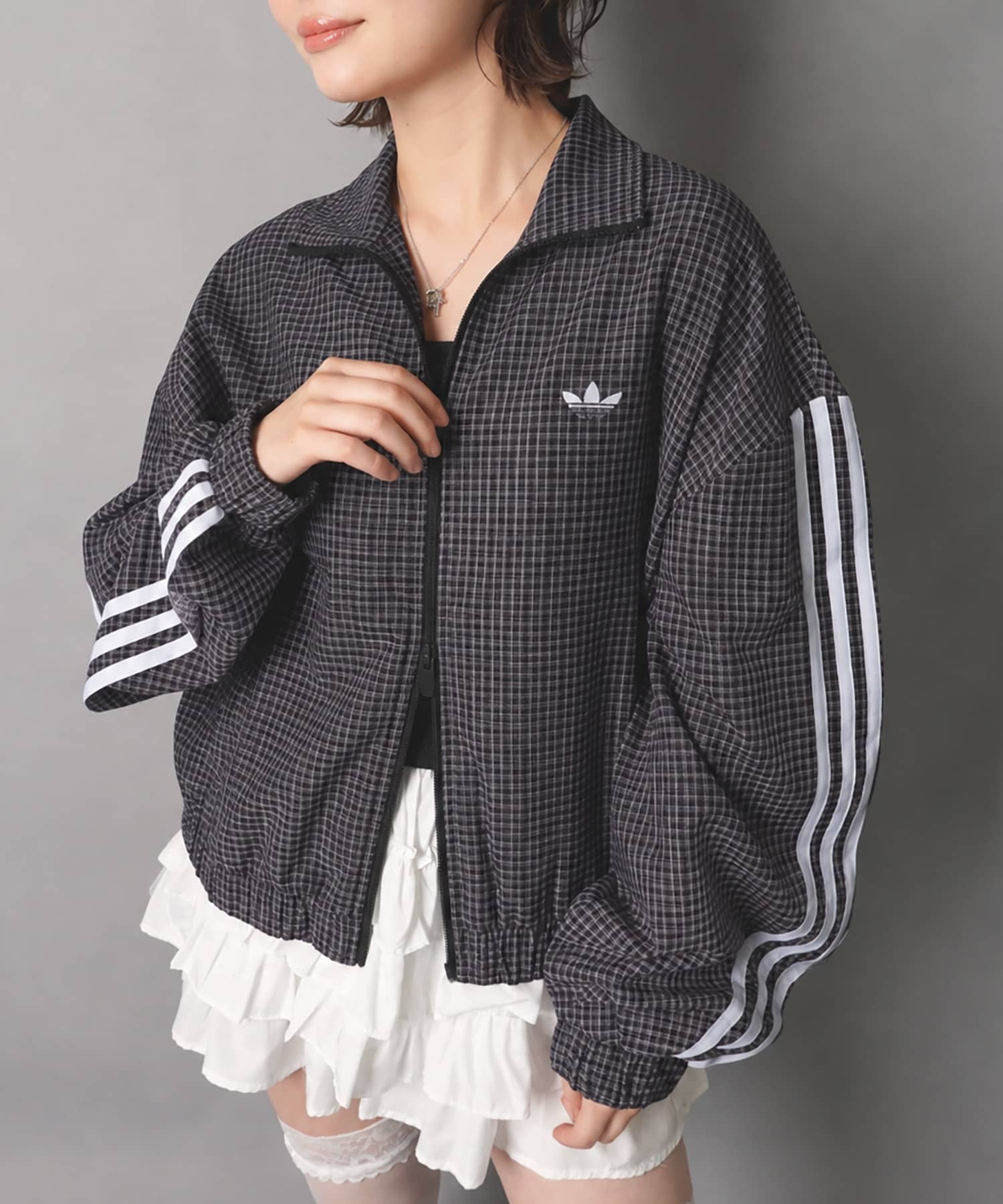 ≪adidas/アディダス≫チェック柄トラックジャケット | SPINNS WEB