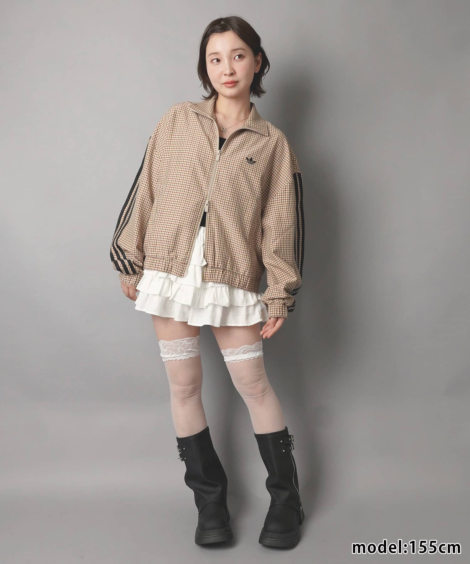 ≪adidas/アディダス≫チェック柄トラックジャケット | SPINNS WEB