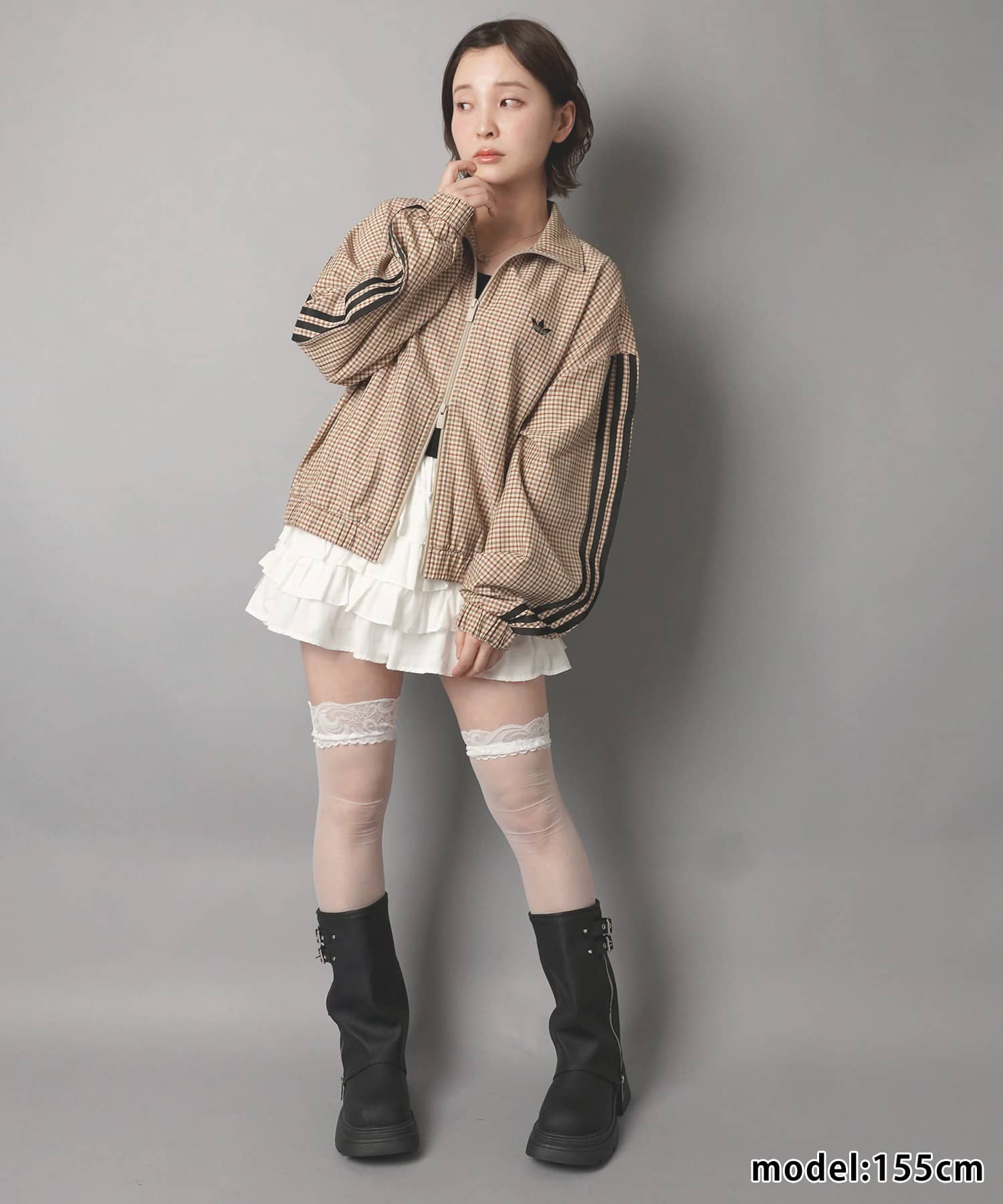 ≪adidas/アディダス≫チェック柄トラックジャケット | SPINNS WEB