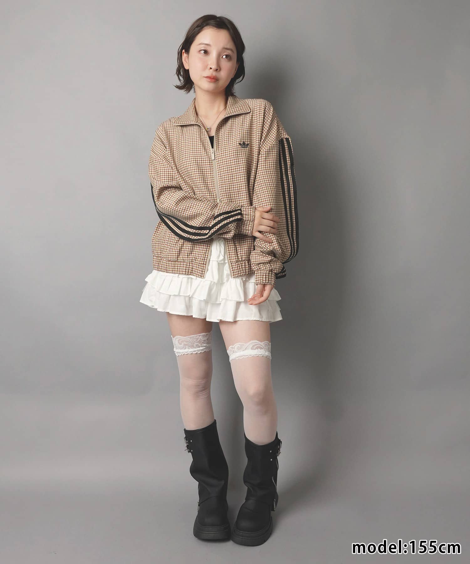 ≪adidas/アディダス≫チェック柄トラックジャケット | SPINNS WEB