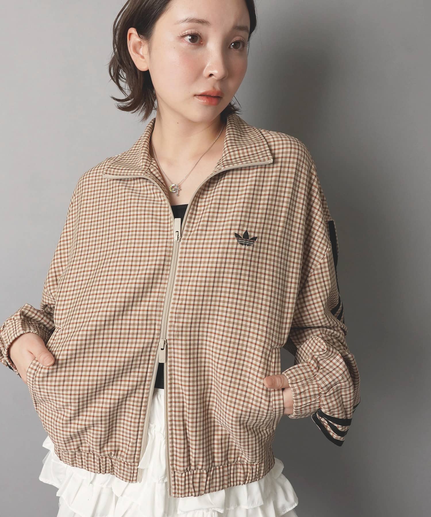 ≪adidas/アディダス≫チェック柄トラックジャケット | SPINNS WEB