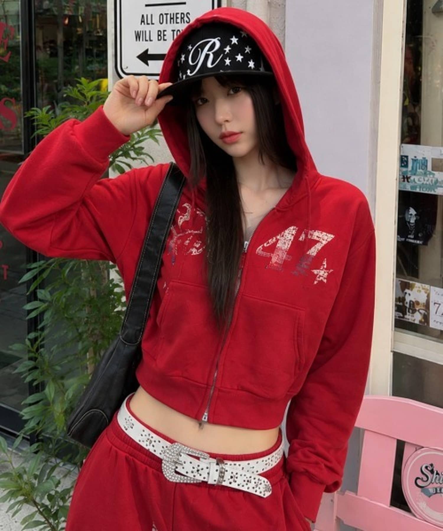 ショート丈ロゴジップパーカー/47/#バディガール | SPINNS WEB STORE