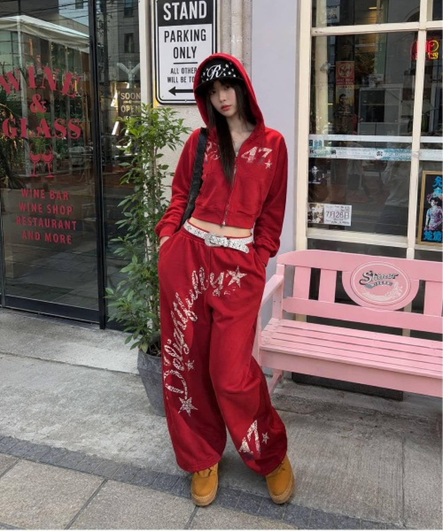 ショート丈ロゴジップパーカー/47/#バディガール | SPINNS WEB STORE