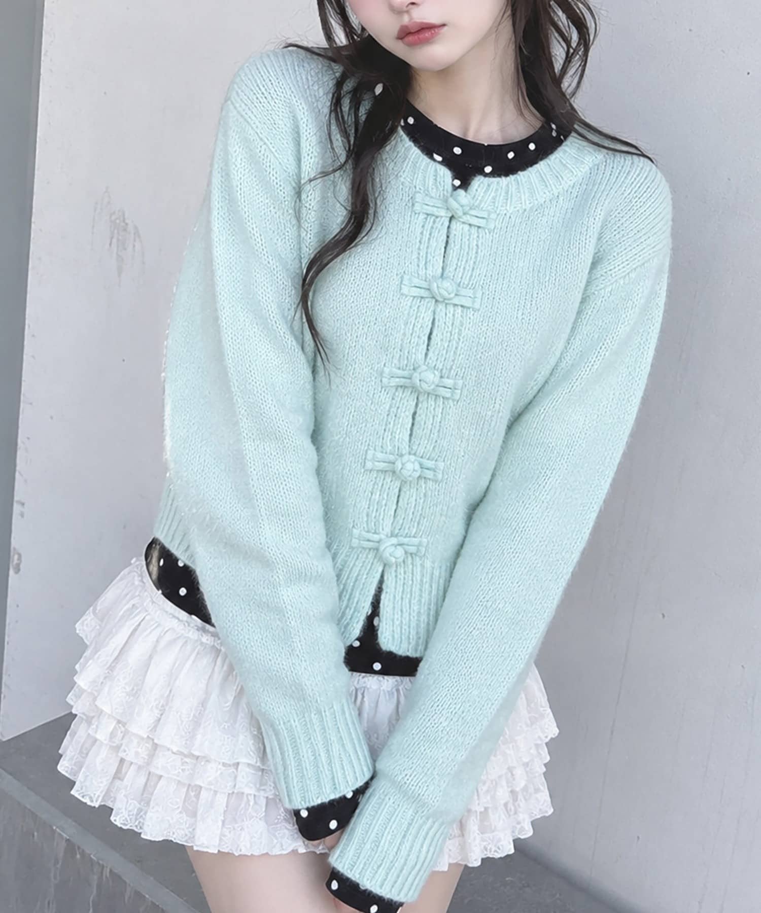 チャイナボタンカーディガン/#韓国ガーリー | SPINNS WEB STORE