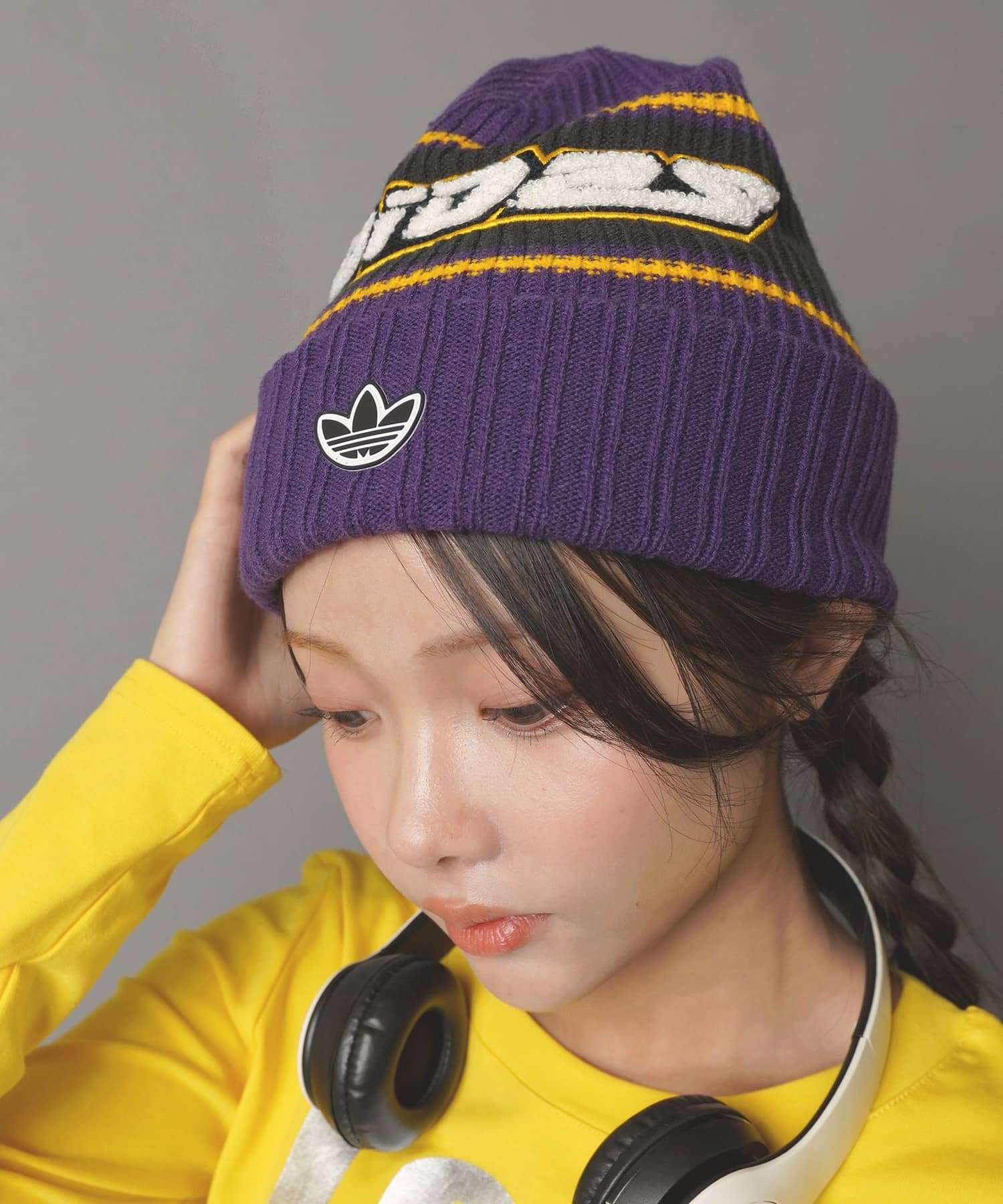 ETRO ニット帽 イエロー・パープル ≪adidas/アディダス≫ニットビーニー/ニット帽 | SPINNS WEB STORE