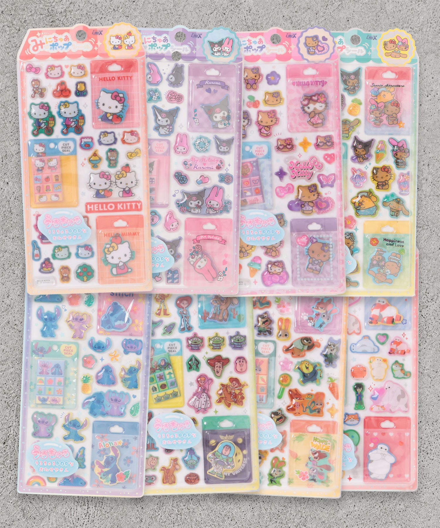 ≪サンリオ≫≪Disney/ディズニー≫みにちゅあポップシール＜メール便