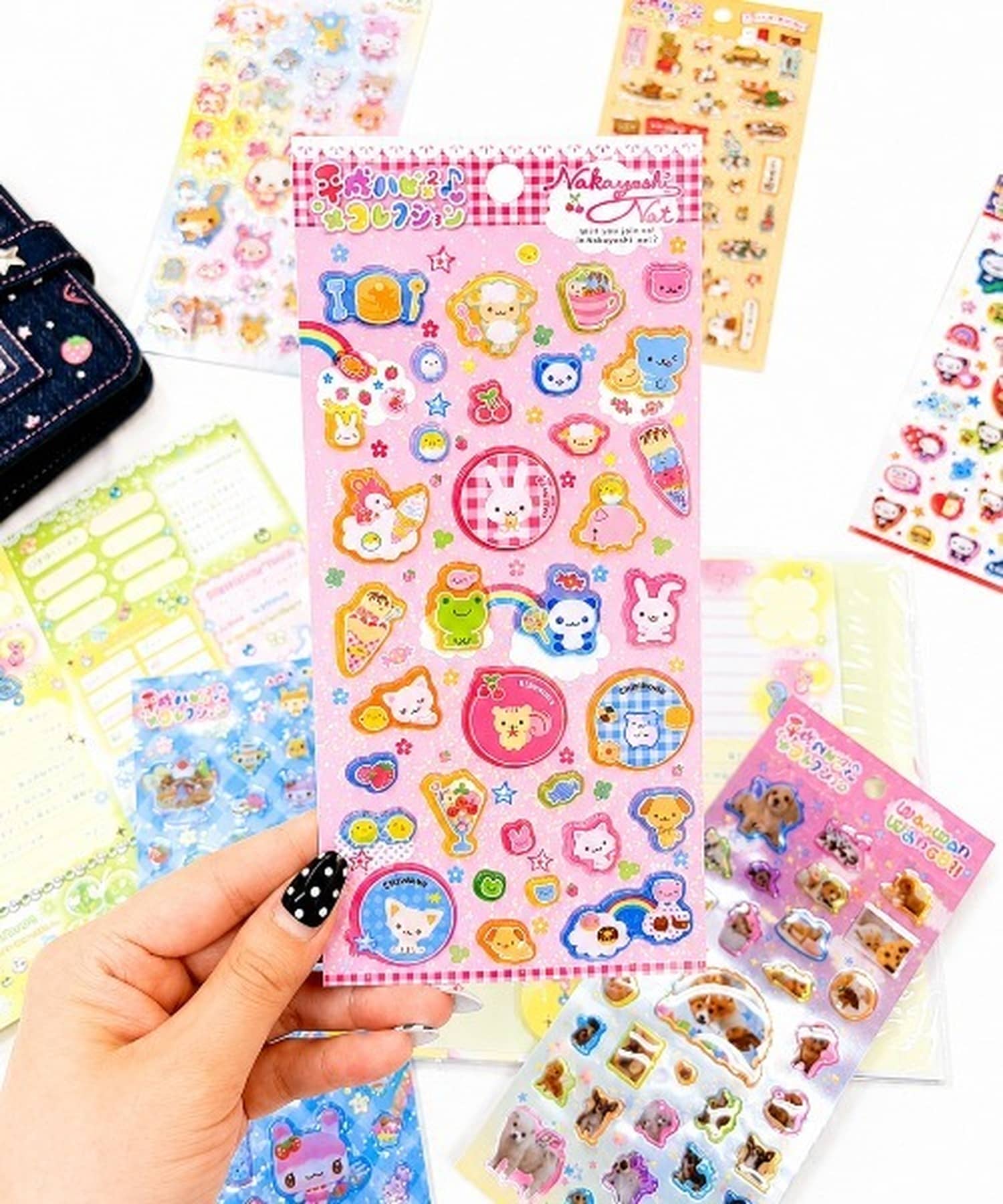 平成レトロ　レモン社　シール　にゃんこ　 わんこ　うさぎ　りんご　ケーキ　いちご ≪サンエックス≫平成ハピ2コレクションシール/なかよしネット/ハム