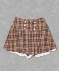 チェックxブラウン