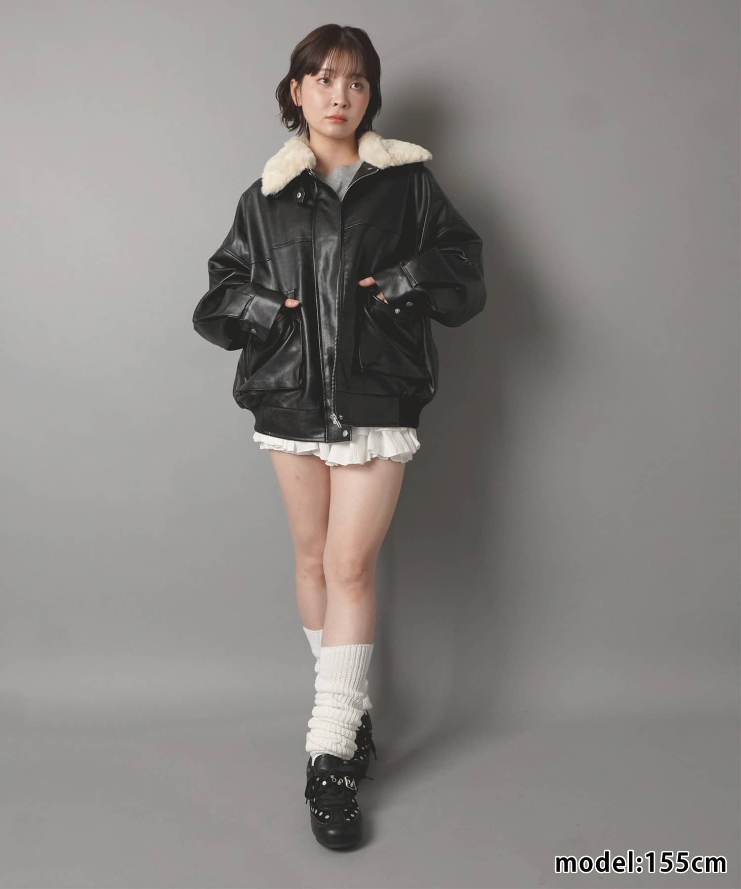 シャンソンリファーニセット他 合皮A2ジャケット/フェイクファー襟付き | SPINNS WEB STORE | SPINNS
